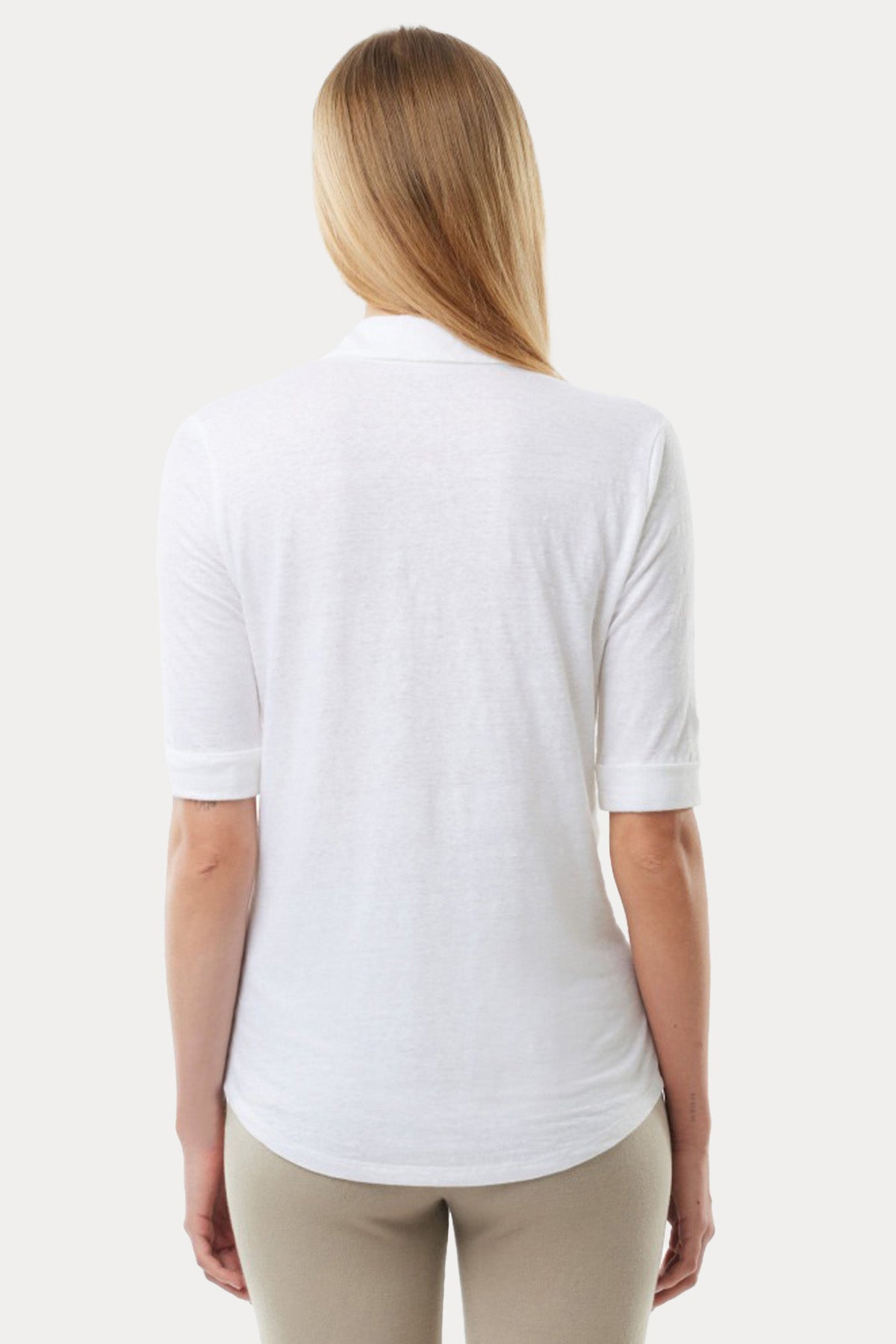 Majestic Lydia Cepli Streç Keten Gömlek