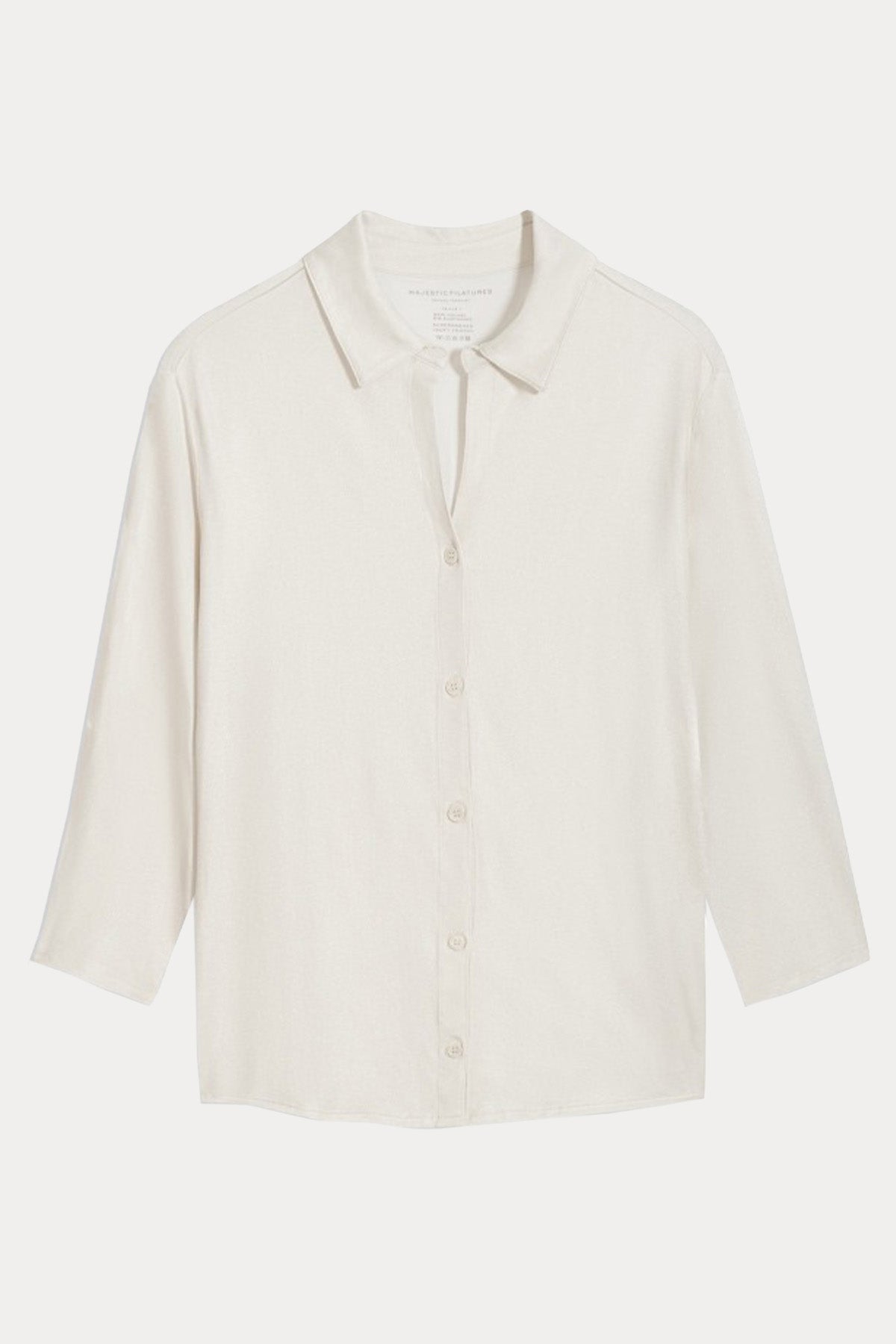 Majestic Klasik Yaka Simli Streç Gömlek