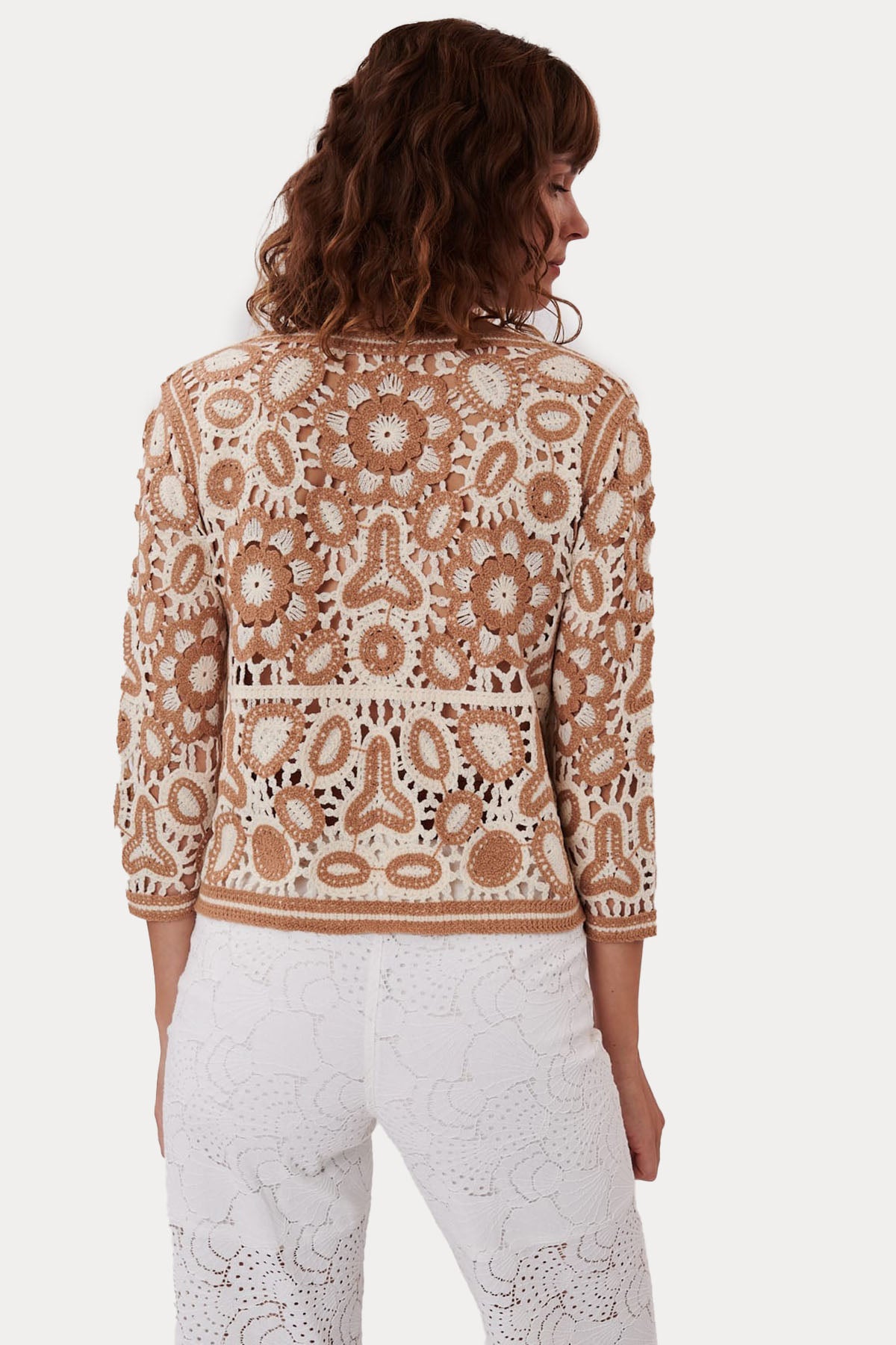 Rene Derhy Dantel Nakış Örgü Triko Ceket