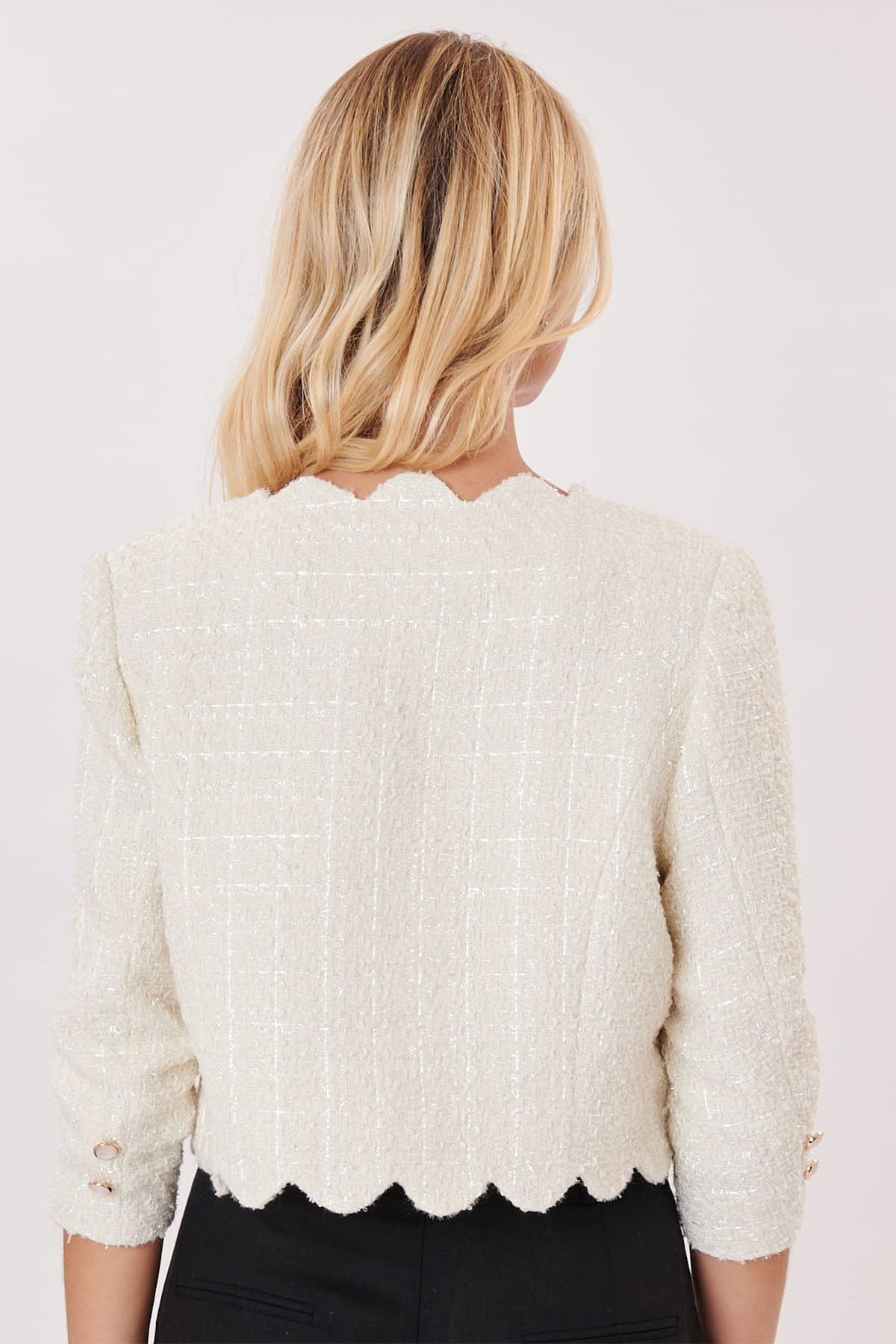 Rene Derhy Crop Blazer Ceket-Ceket-Libas
