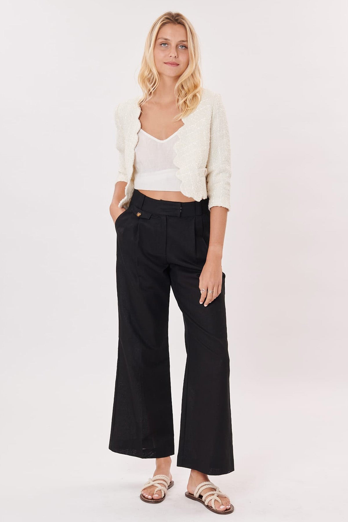 Rene Derhy Crop Blazer Ceket