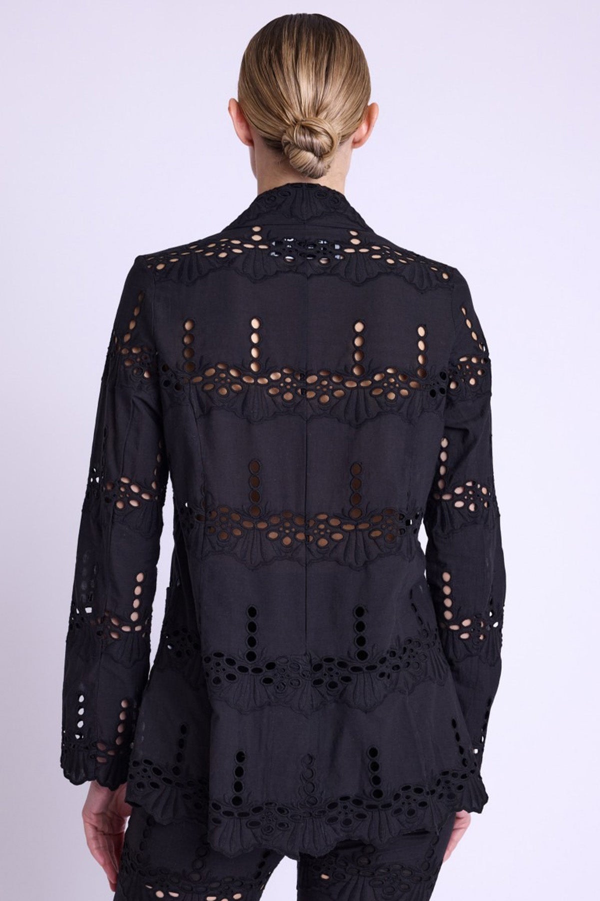 Berenice Vizena Dantel Nakışlı Blazer Ceket-Ceket-Libas