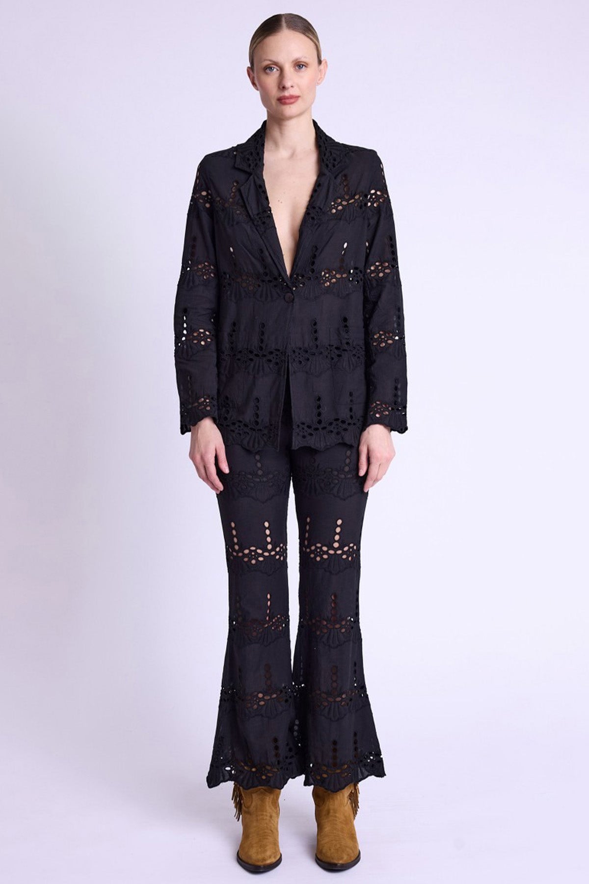 Berenice Vizena Dantel Nakışlı Blazer Ceket