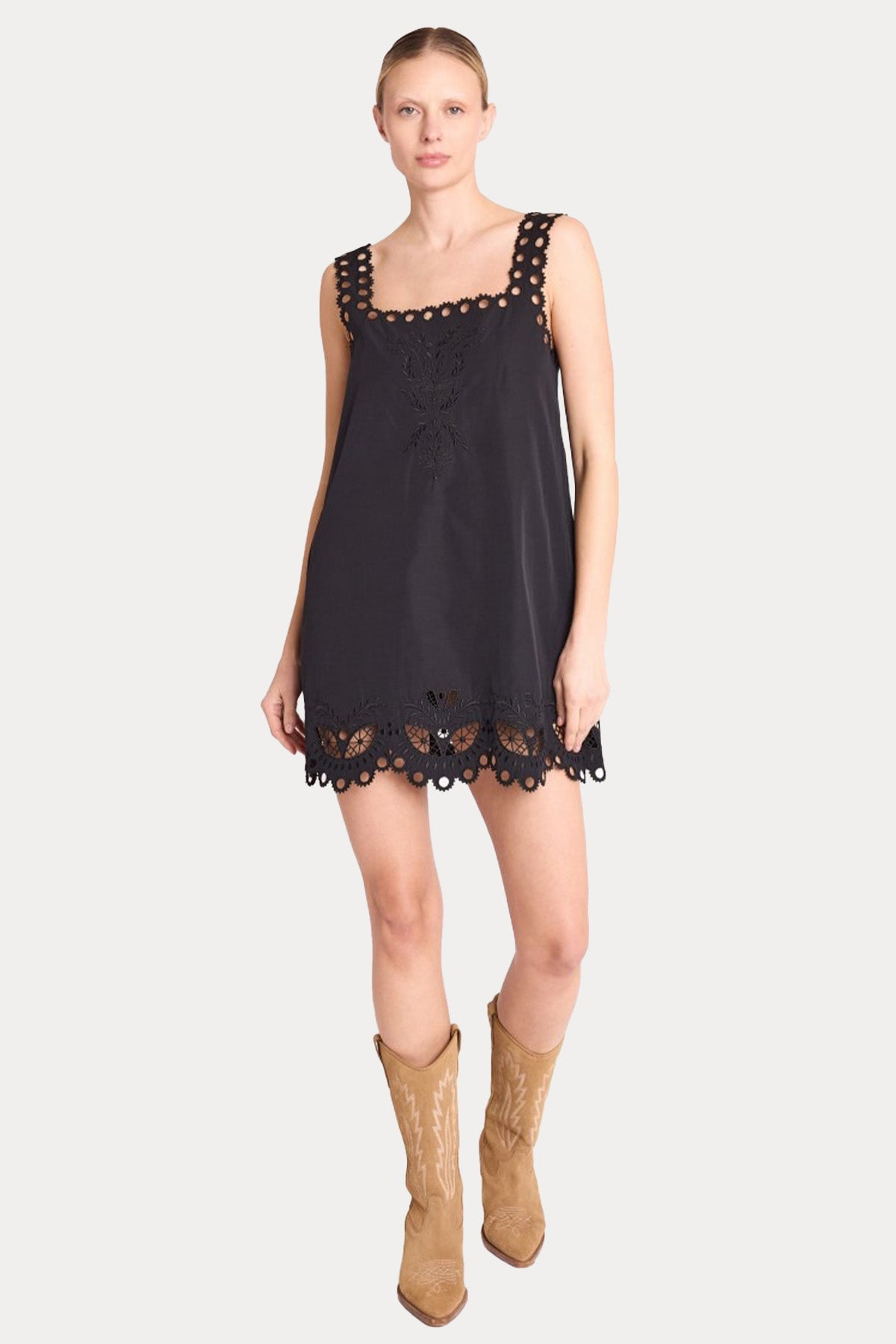 Berenice Rizy Dantel Nakışlı Mini Elbise