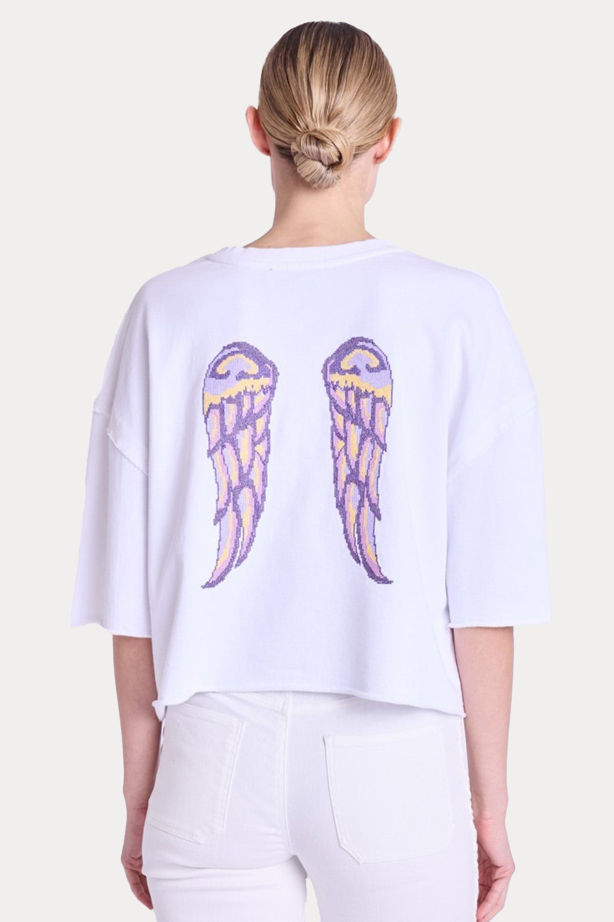 Berenice Eclipse Renkli Nakış Kanat Desenli Regular Fit T-shirt