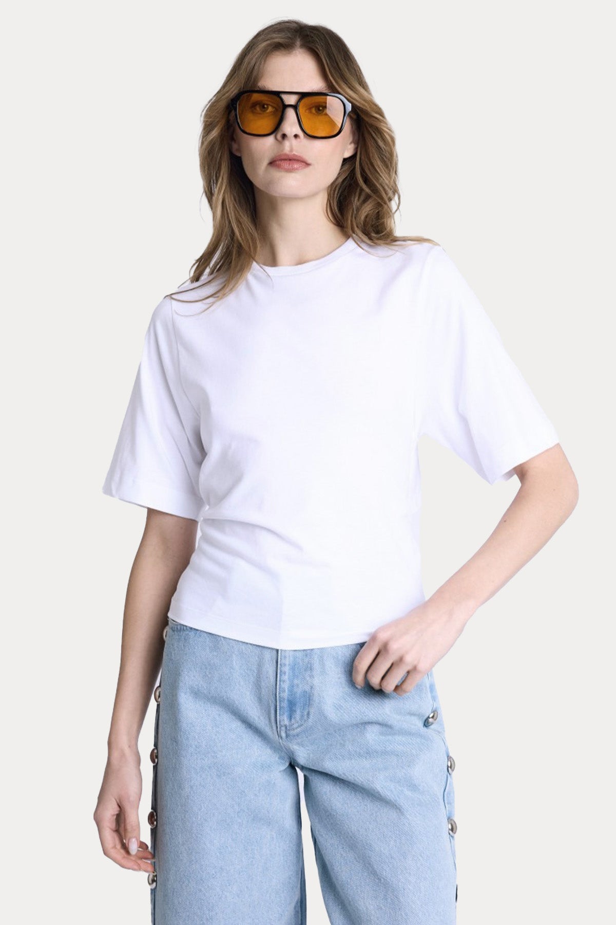 Berenice Eunoe Sırtta Kurdele Detaylı Yuvarlak Yaka T-shirt