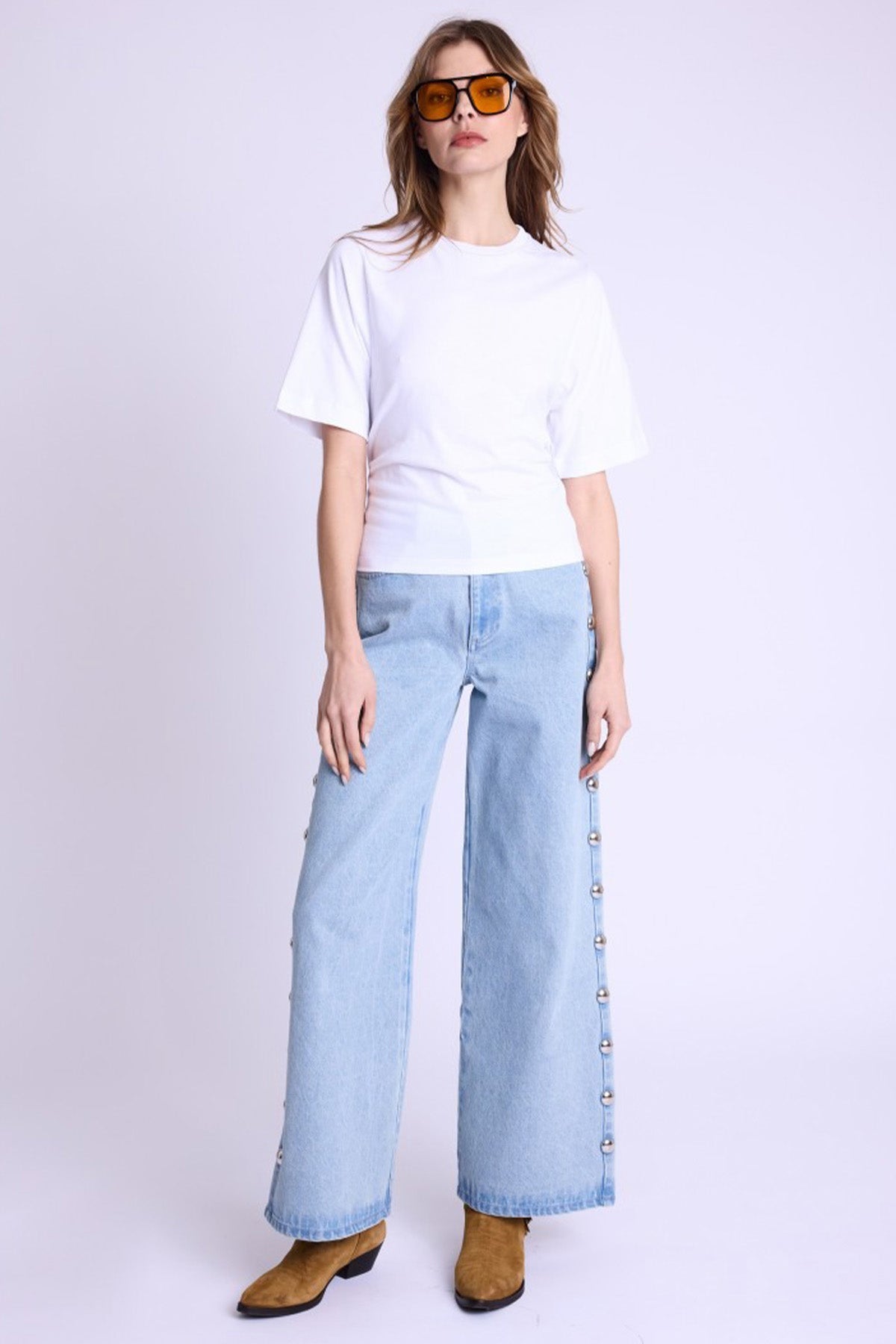 Berenice Eunoe Sırtta Kurdele Detaylı Yuvarlak Yaka T-shirt