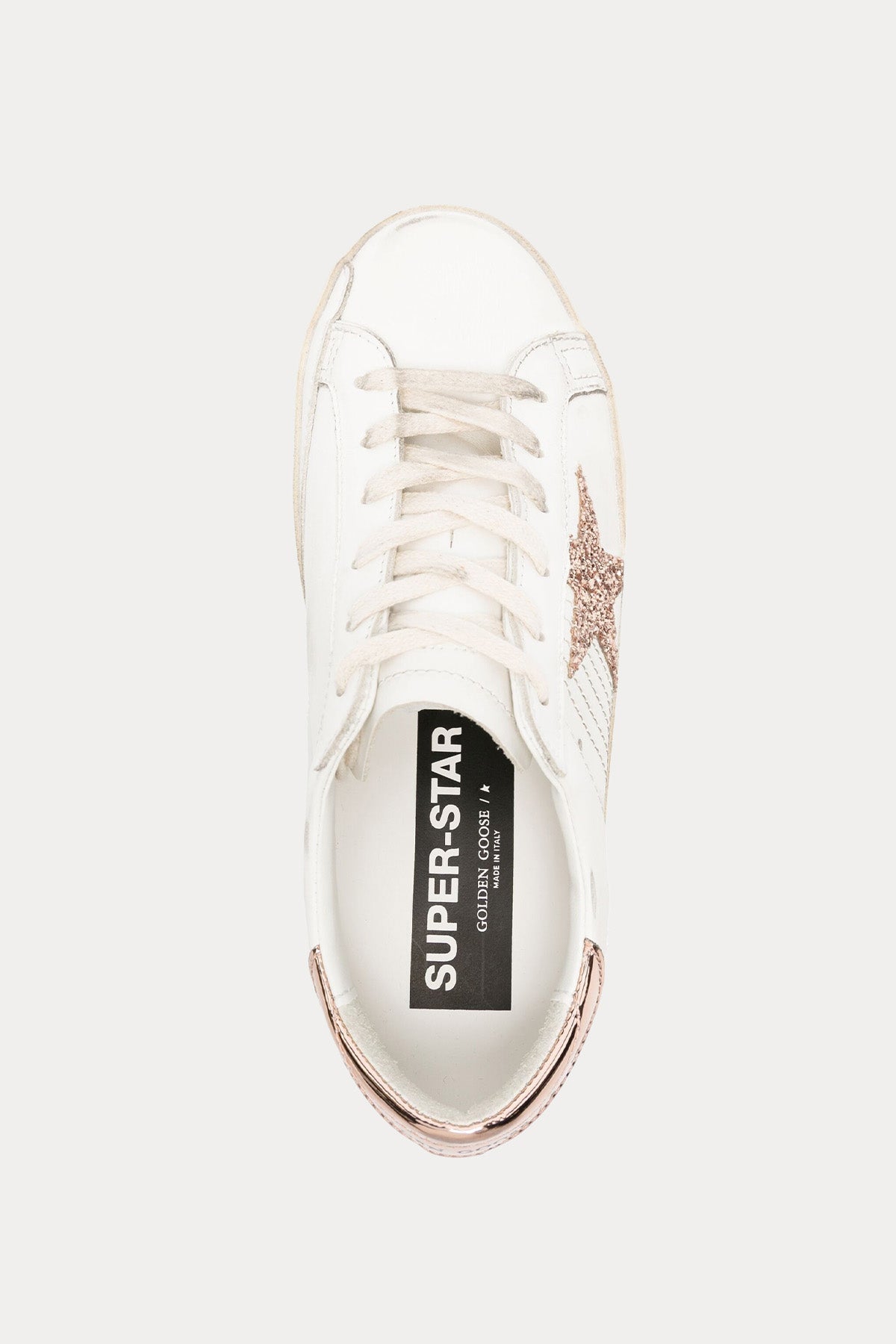 Golden Goose Super-Star Payetli Deri Sneaker Ayakkabı-Ayakkabı-Libas