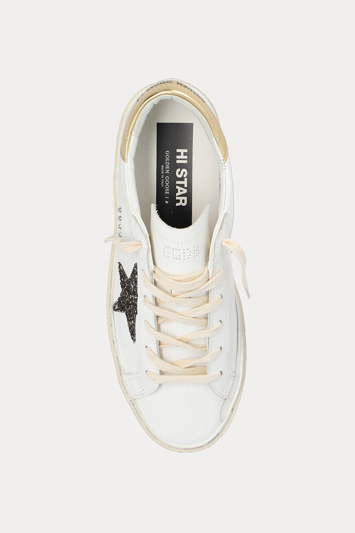 Golden Goose Hi-Star Payetli Deri Sneaker Ayakkabı