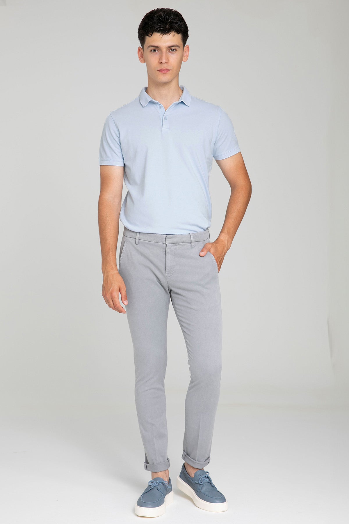 Dondup Slim Fit Yandan Cepli Pantolon-Pantolon-Libas