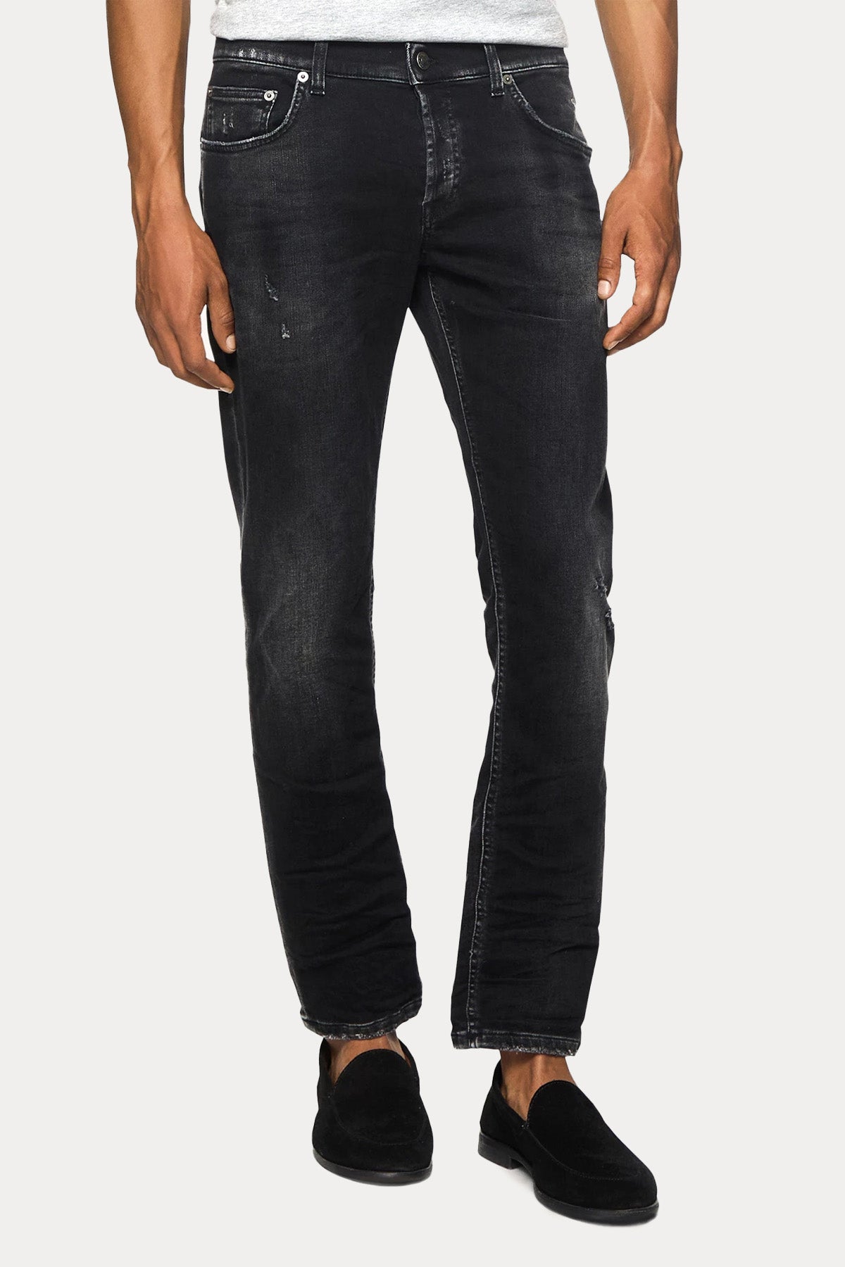 Dondup Mius Slim Fit Yıkamalı Streç Jeans-Jeans-Libas