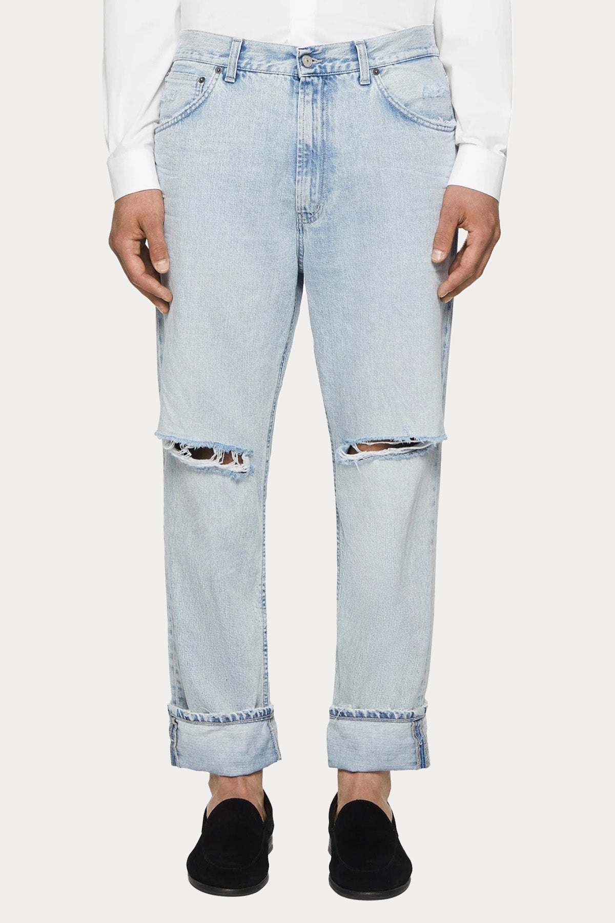 Dondup Paco Loose Fit Yıkamalı Yırtıklı Jeans