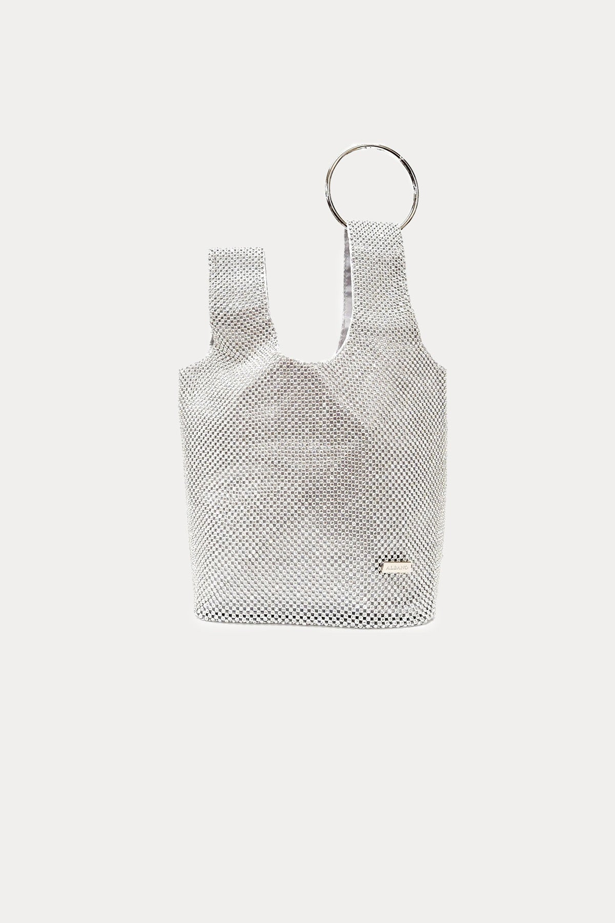 Albano Parlak Taş Aksesuarlı Mini El Çantası