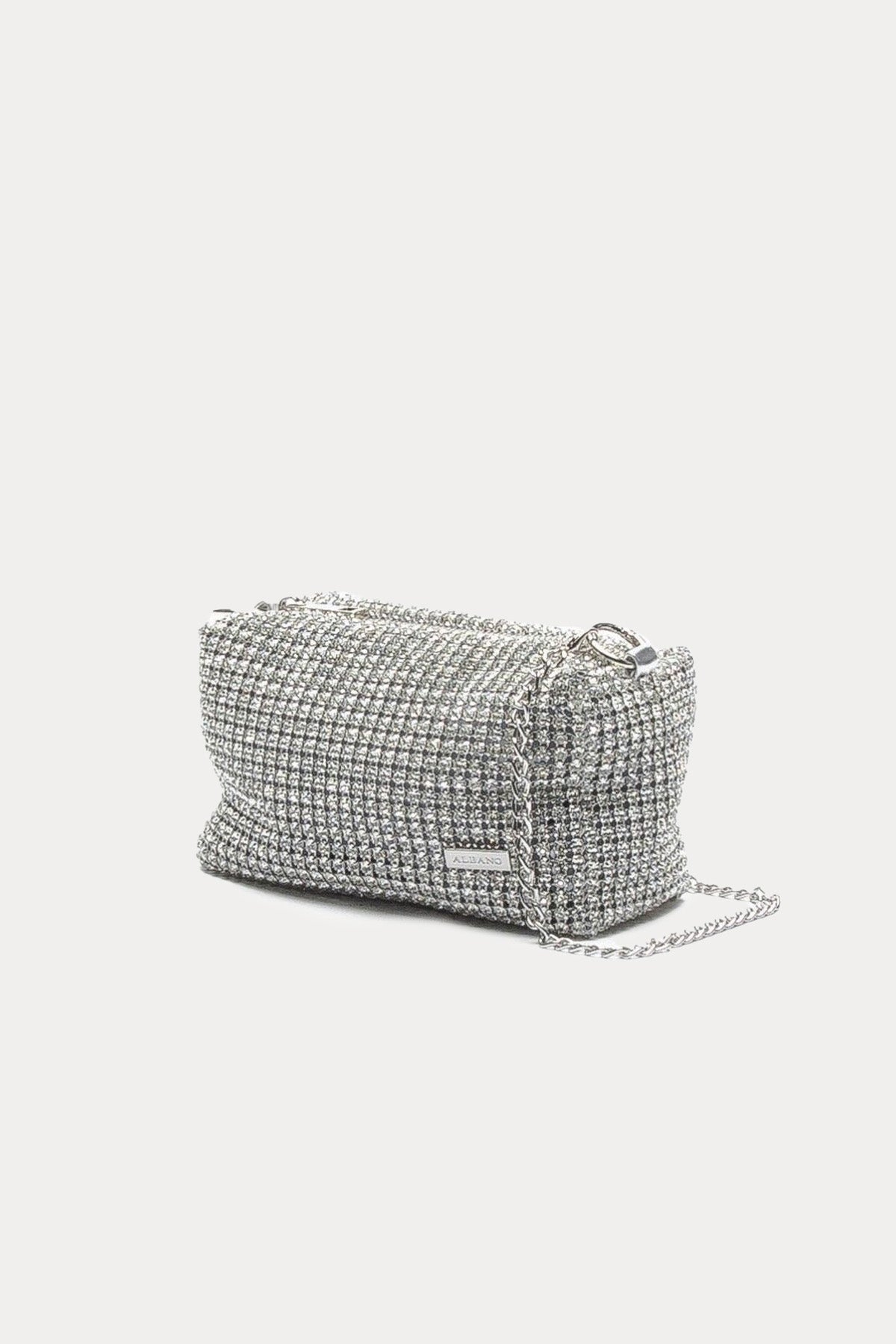 Albano Parlak Taş Aksesuarlı Mini Omuz Çantası