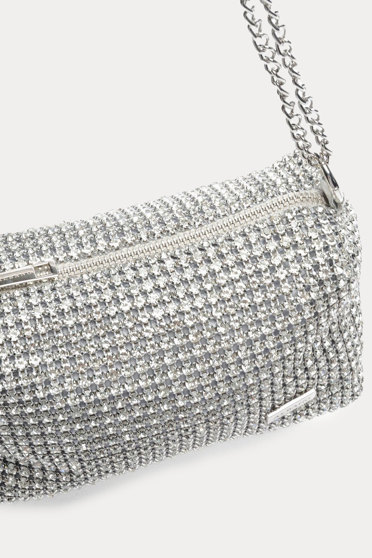 Albano Parlak Taş Aksesuarlı Mini Omuz Çantası