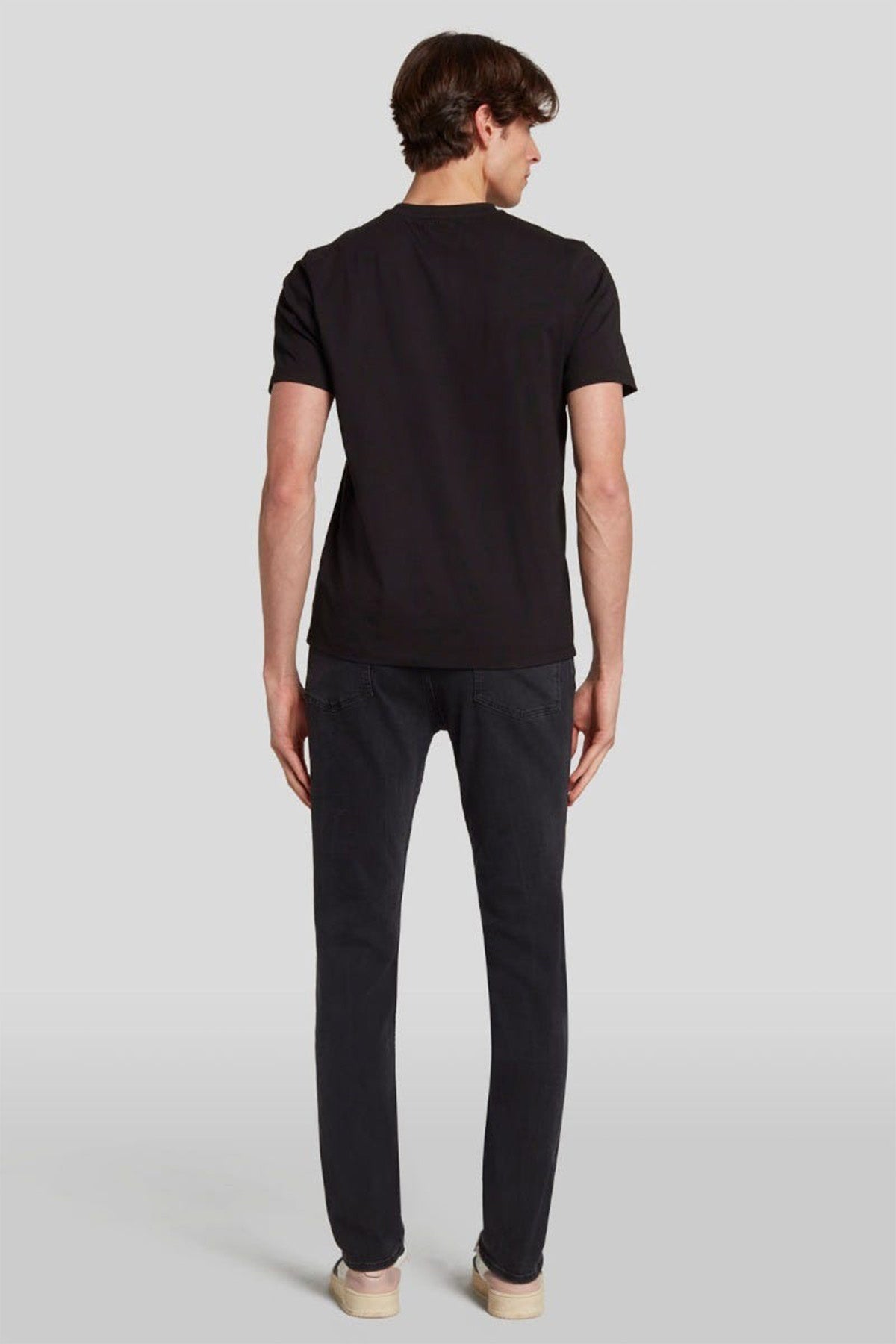 7 For All Mankind Yuvarlak Yaka Luxe Performance Streç T-shirt-T-shirt-Libas