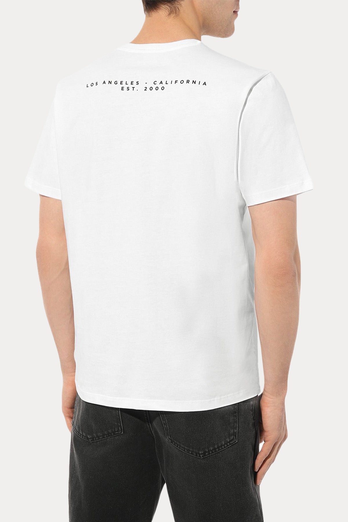 7 For All Mankind Yuvarlak Yaka Desenli T-shirt-T-shirt-Libas