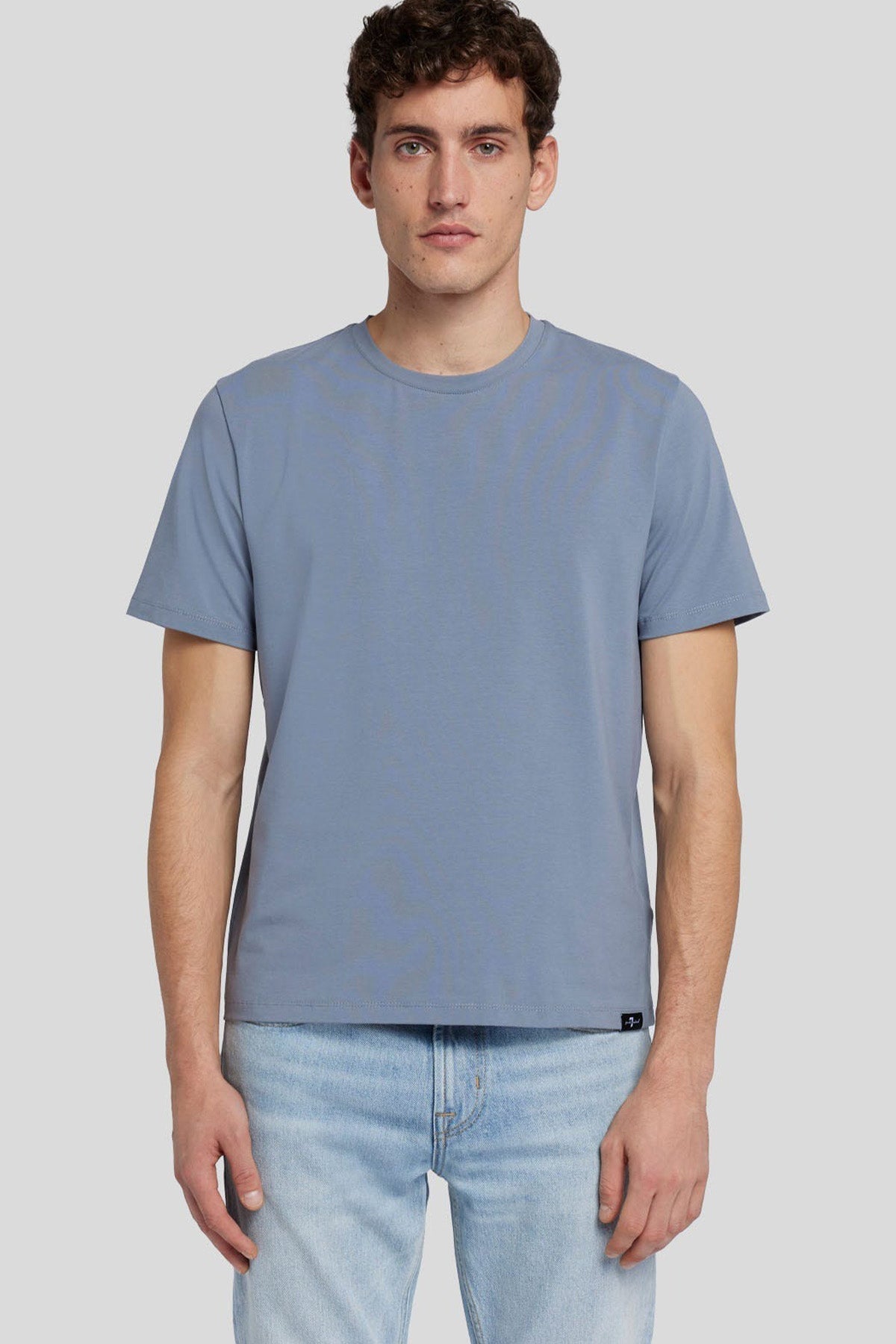 7 For All Mankind Yuvarlak Yaka Luxe Performance Streç T-shirt-T-shirt-Libas