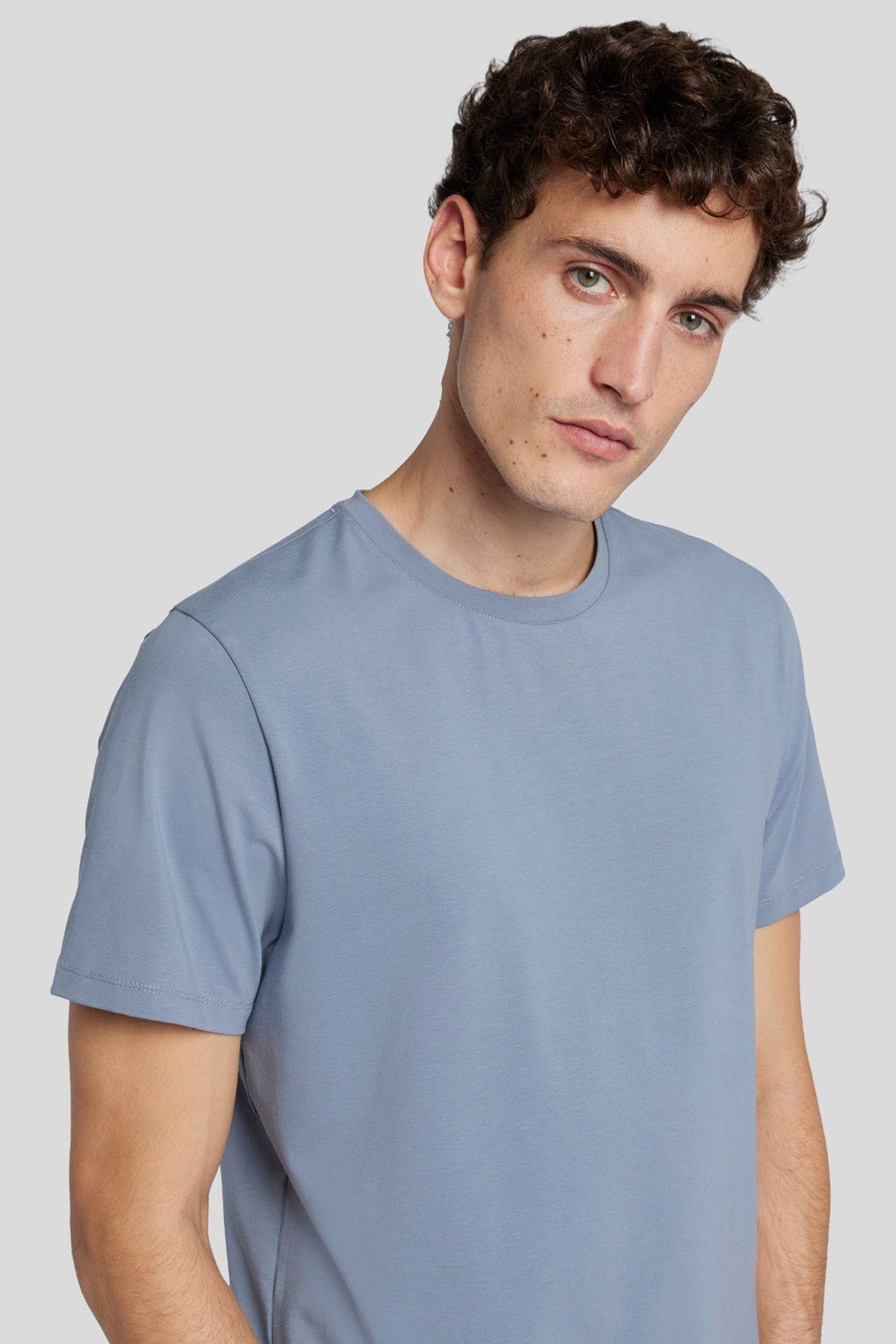7 For All Mankind Yuvarlak Yaka Luxe Performance Streç T-shirt-T-shirt-Libas