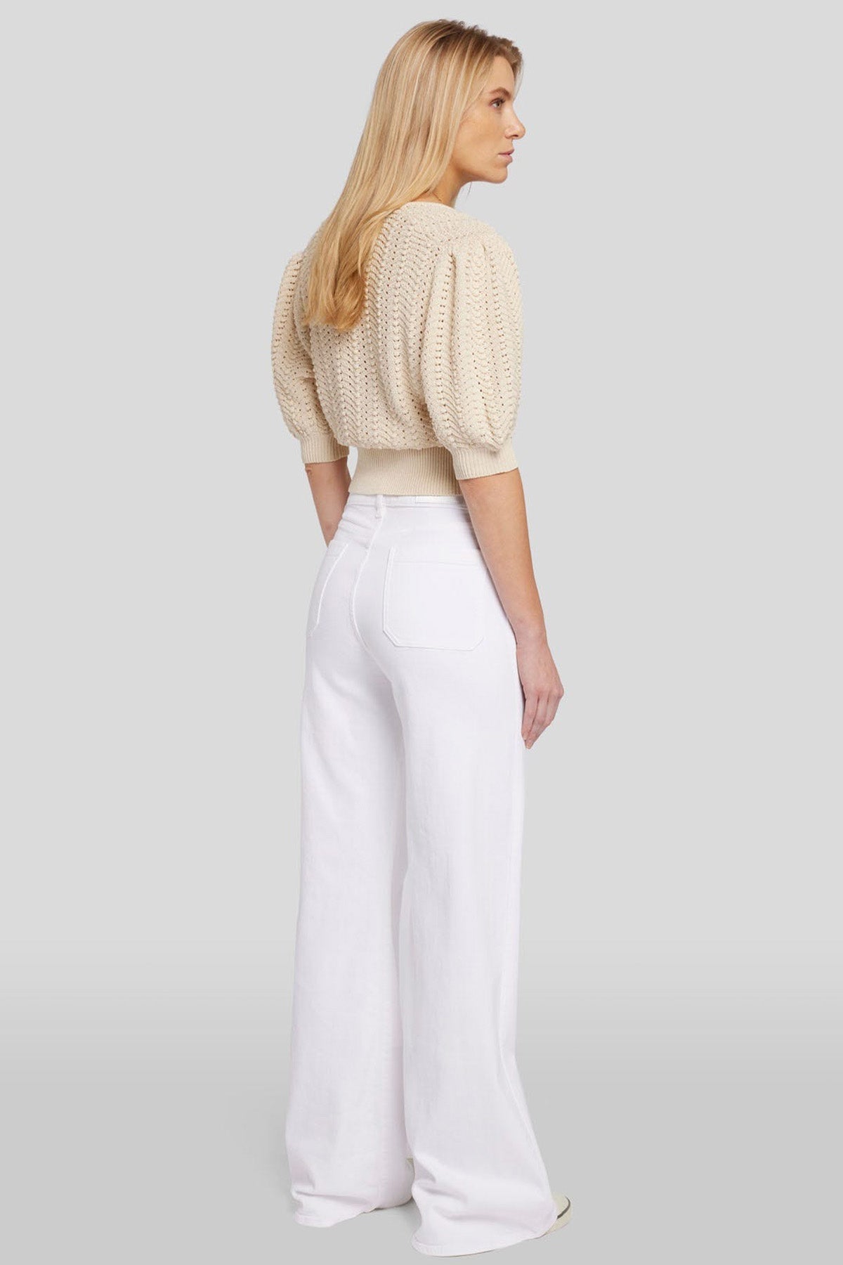 7 For All Mankind Lotta Yüksek Bel Geniş Paça Jeans