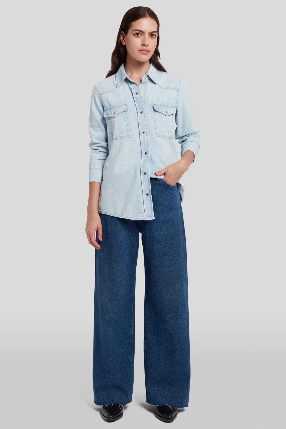 7 For All Mankind Cepli Denim Gömlek