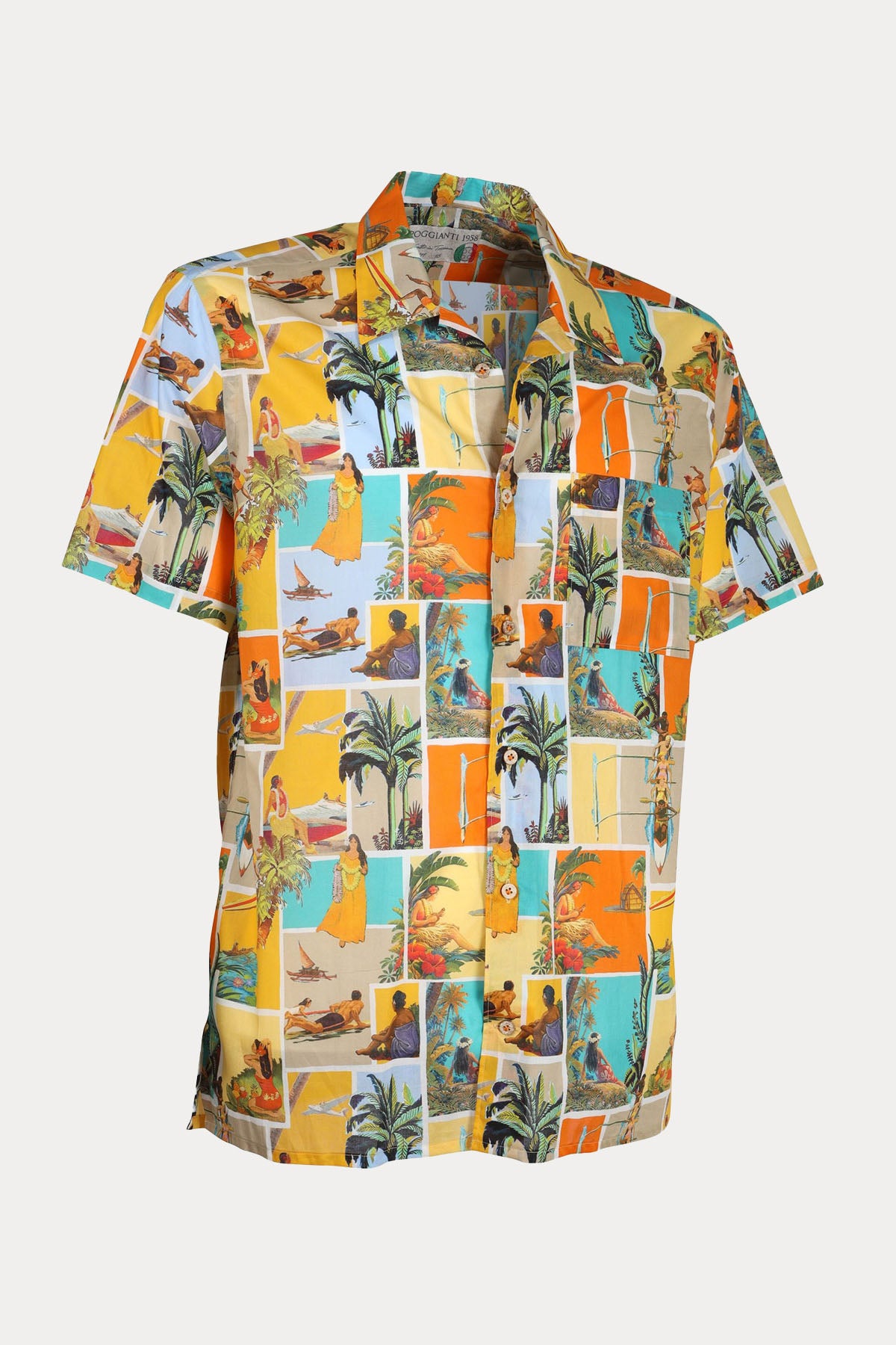 Poggianti Olena Kamp Yaka Desenli Gömlek