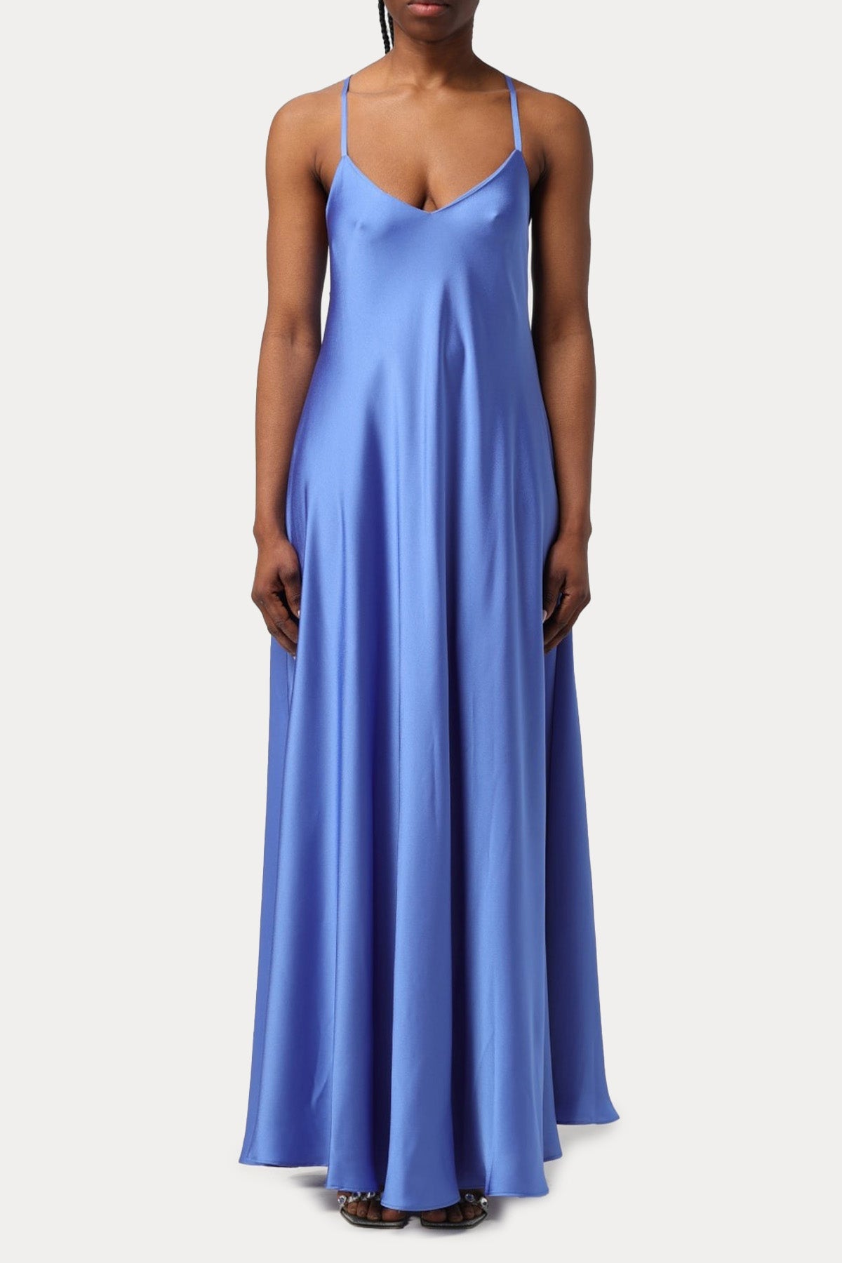 Hanita Sırt Dekolteli Maxi Abiye Elbise