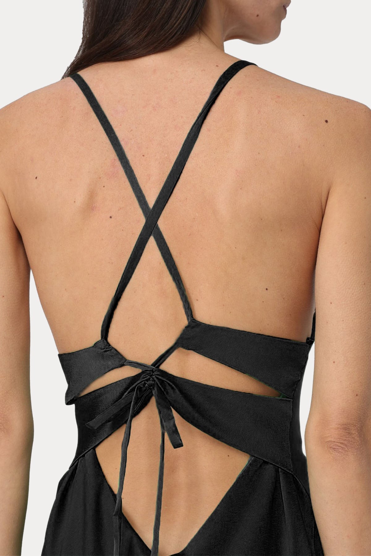 Hanita Sırt Dekolteli Maxi Abiye Elbise