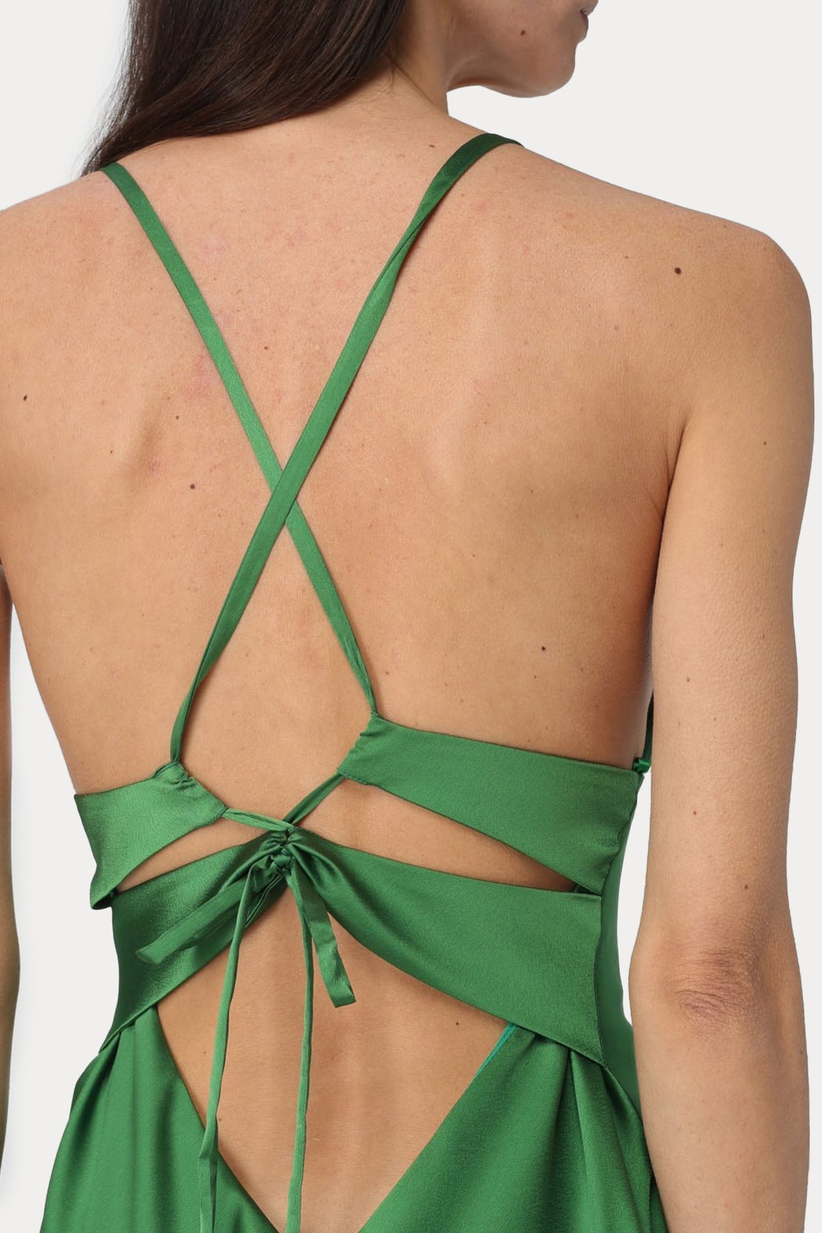 Hanita Sırt Dekolteli Maxi Abiye Elbise