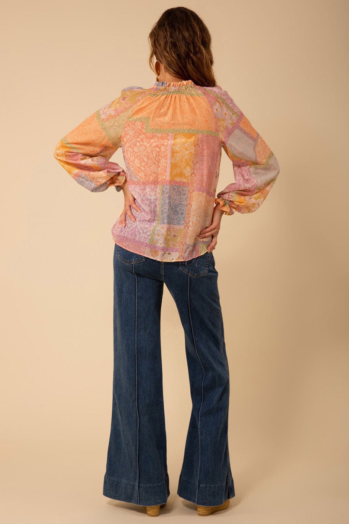 Hale Bob Gemma Renkli Desenli İpek Bluz