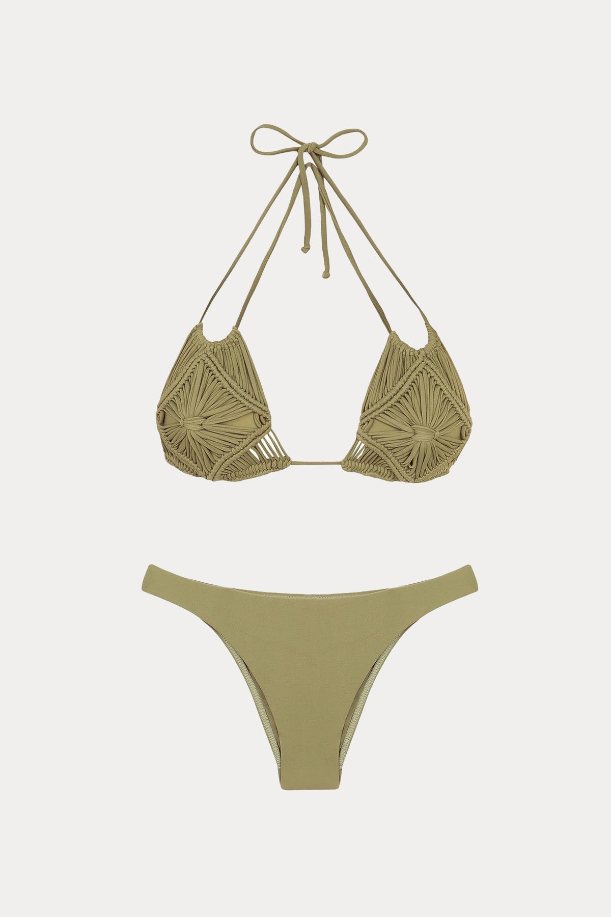 Vix Solid Alice Boyundan Bağlamalı Örgü Bikini