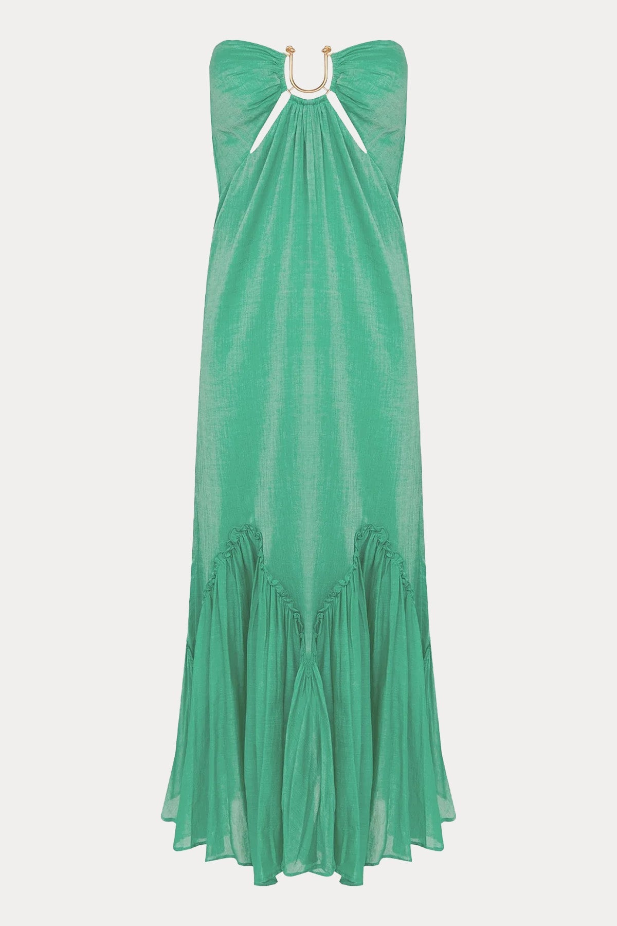 Vix Solid Harper Boyun Askılı Straplez Maxi Elbise