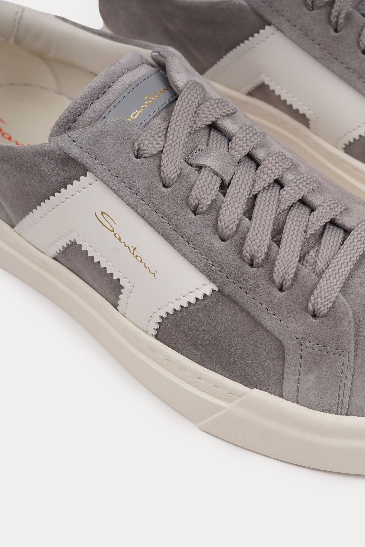 Santoni Double Buckle Süet Sneaker Ayakkabı