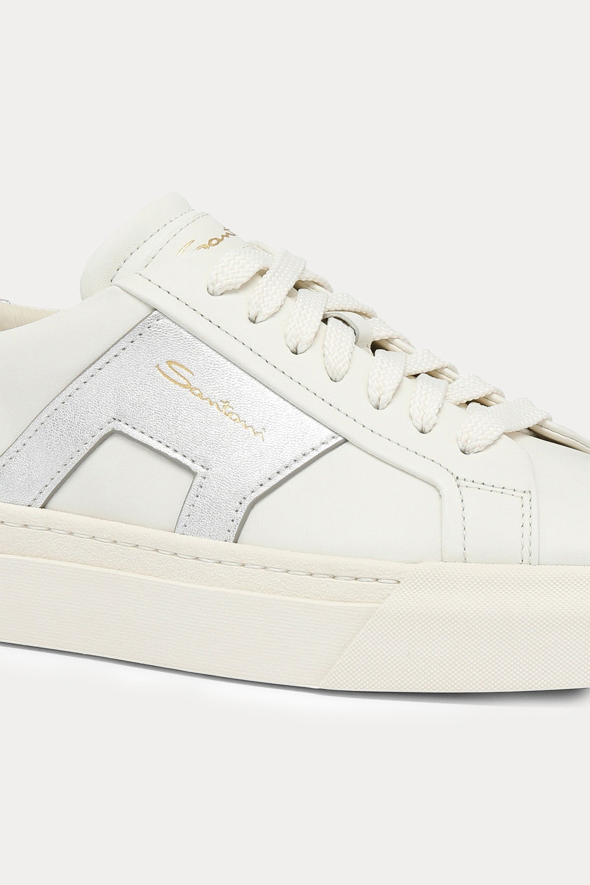 Santoni Double Buckle Deri Sneaker Ayakkabı