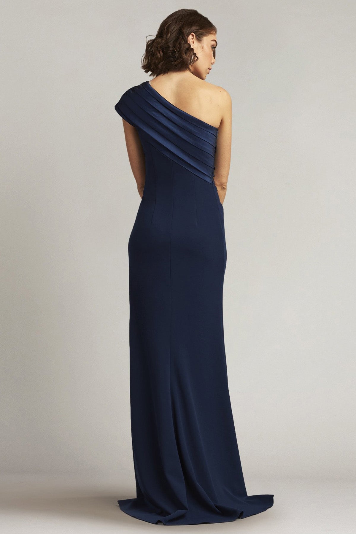 Tadashi Shoji Tek Omuzlu Straplez Yaka Maxi Abiye Elbise