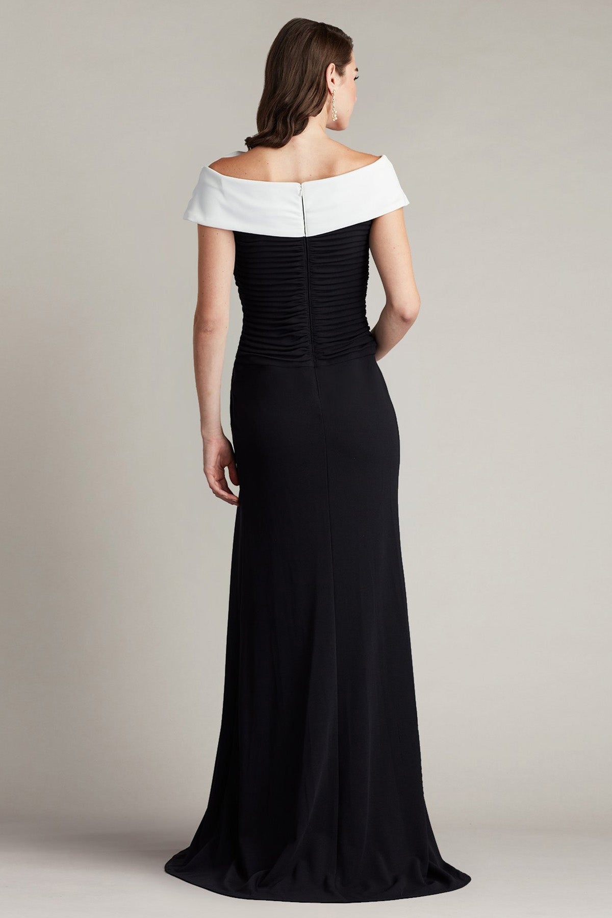 Tadashi Shoji Drapeli Straplez Yaka Maxi Abiye Elbise