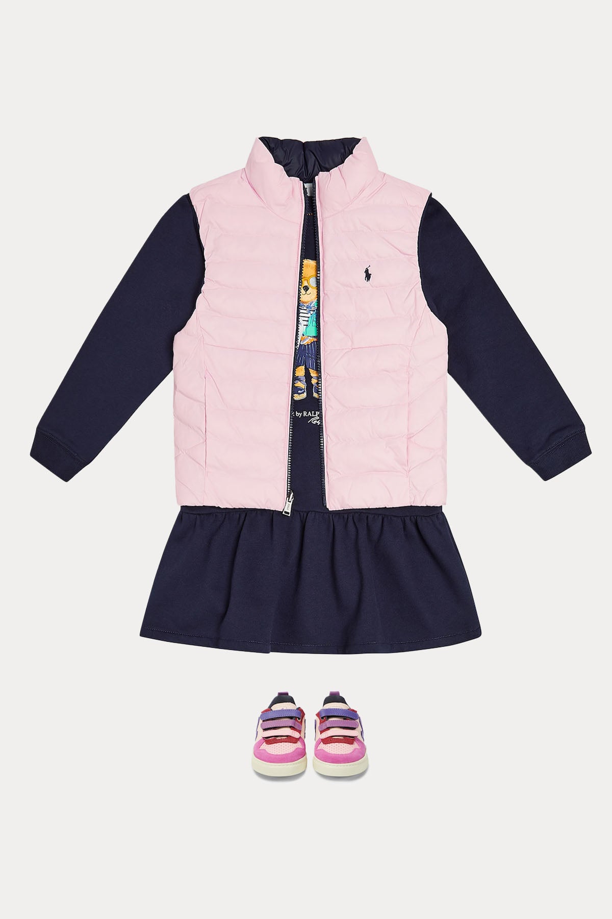Polo Ralph Lauren Kids 5-6 Yaş Kız Çocuk Çift Taraflı Puffer Yelek