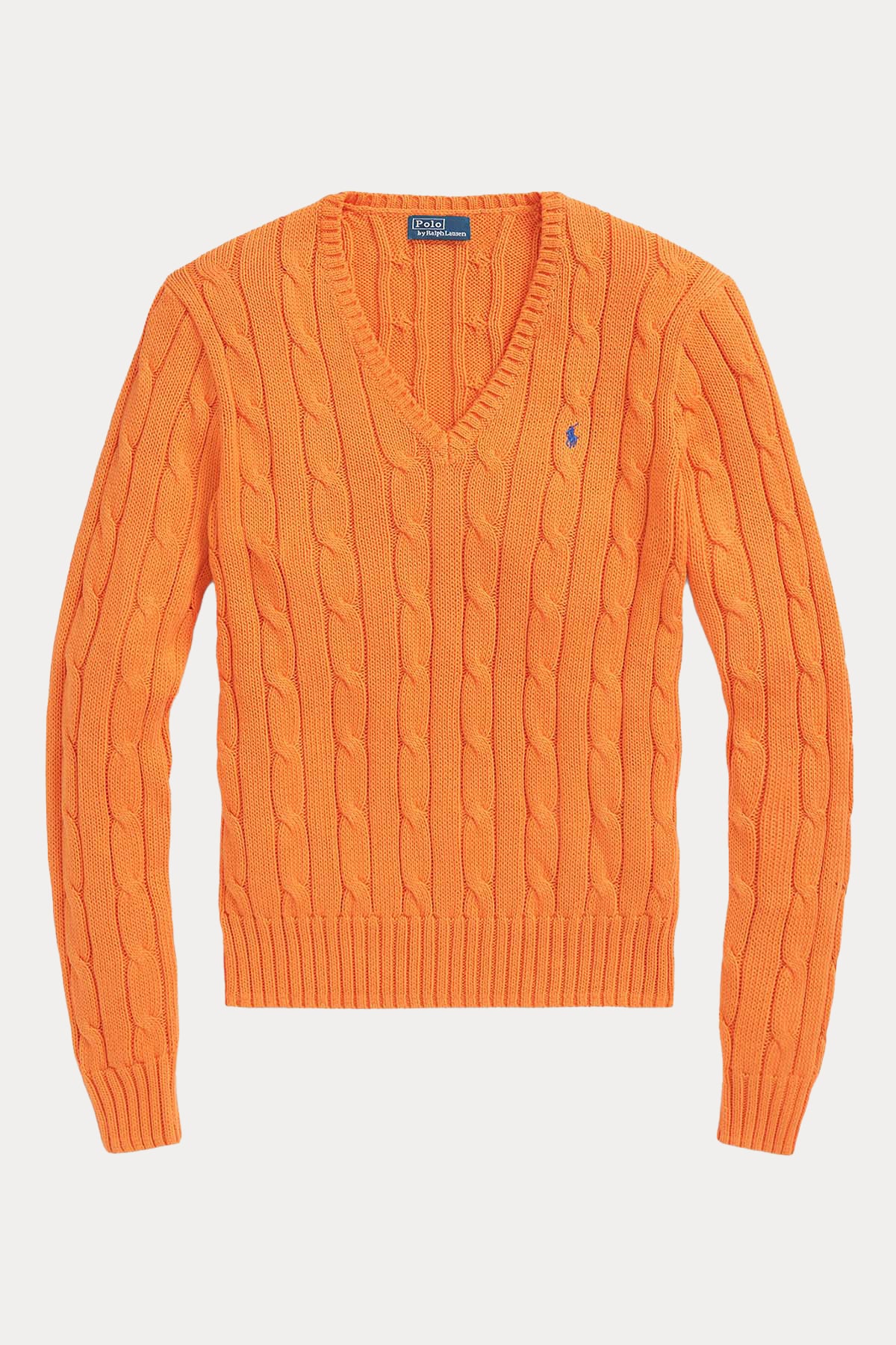 Polo Ralph Lauren Pima Cotton Slim Fit V Yaka Saç Örgü Triko