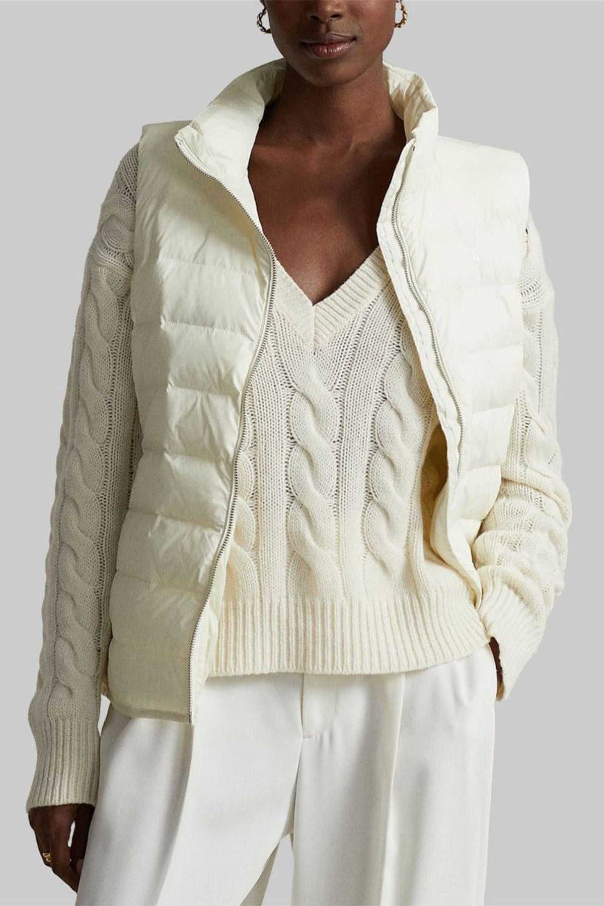 Polo Ralph Lauren Slim Fit Dik Yaka Puffer Yelek