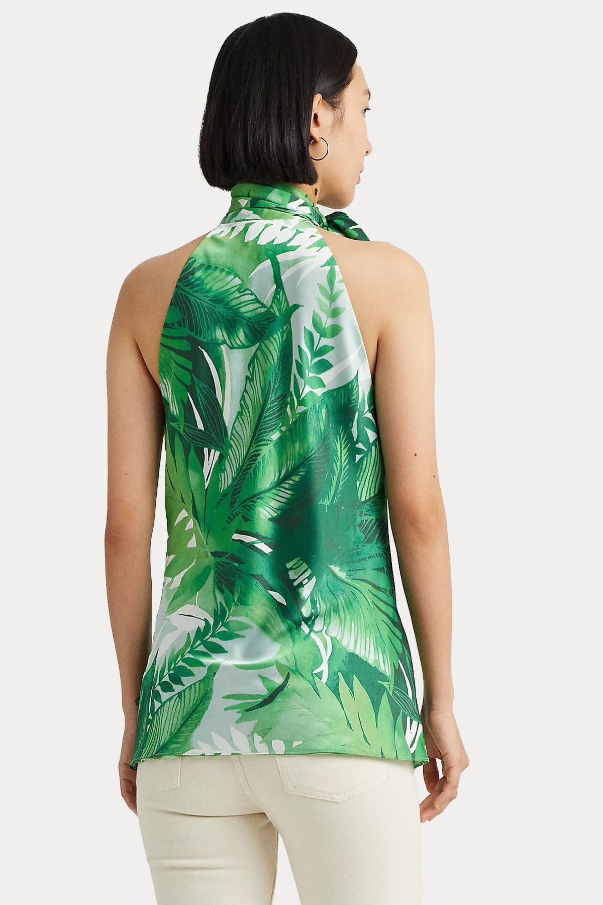 Polo Ralph Lauren Boyundan Bağlamalı Desenli Bluz