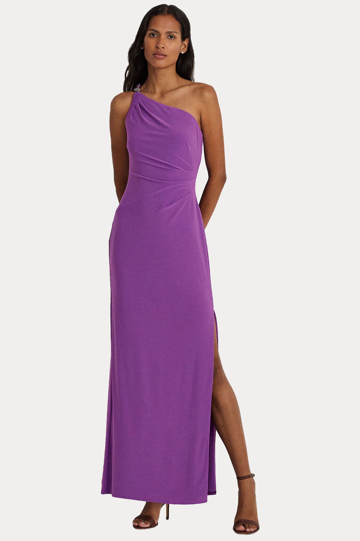 Polo Ralph Lauren Tek Omuz Maxi Abiye Elbise