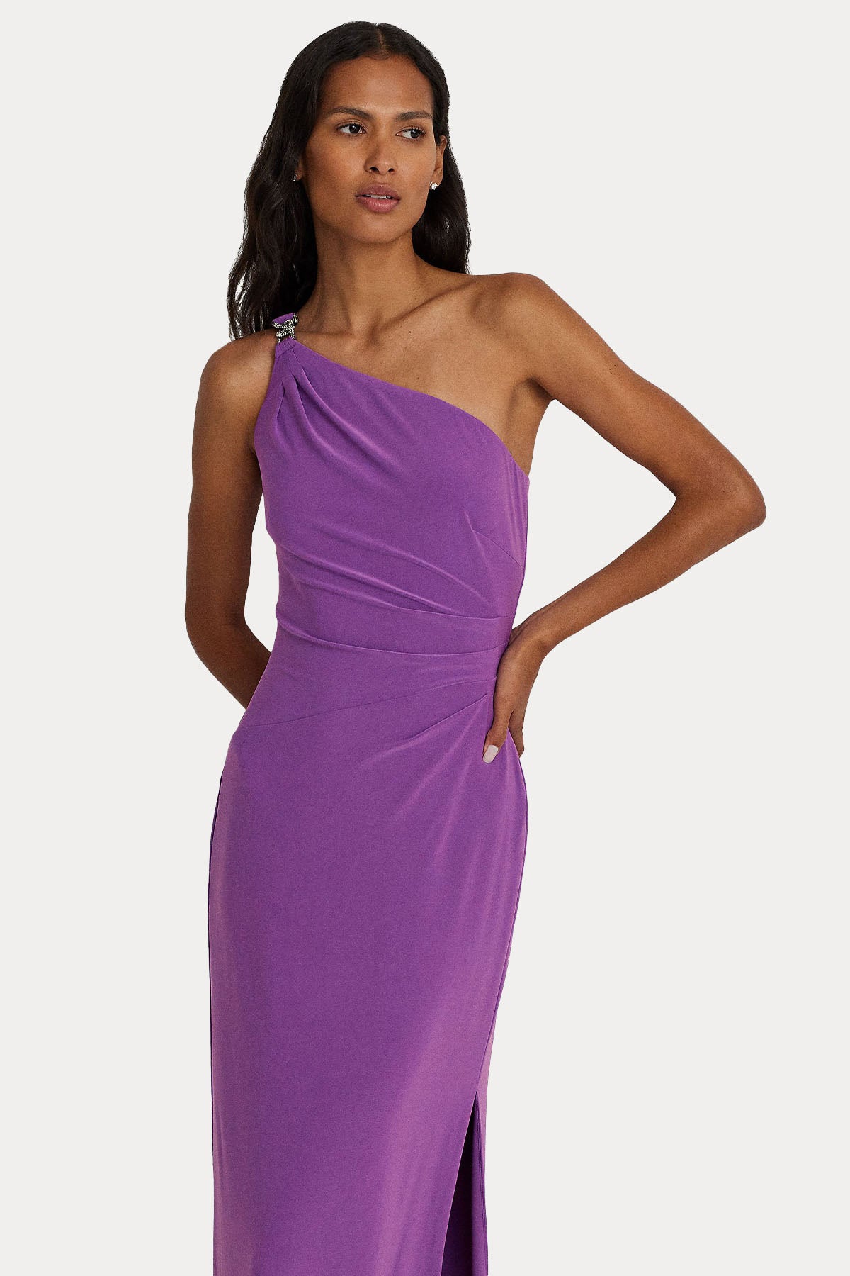 Polo Ralph Lauren Tek Omuz Maxi Abiye Elbise