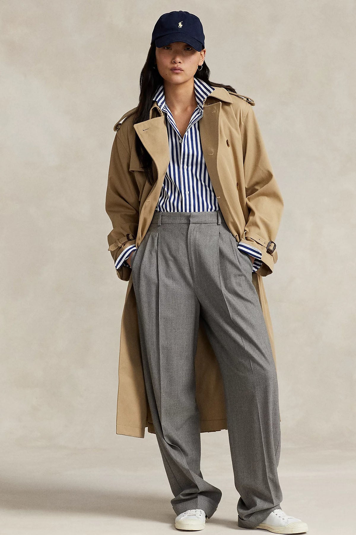 Polo Ralph Lauren Kruvaze Kemerli Trençkot