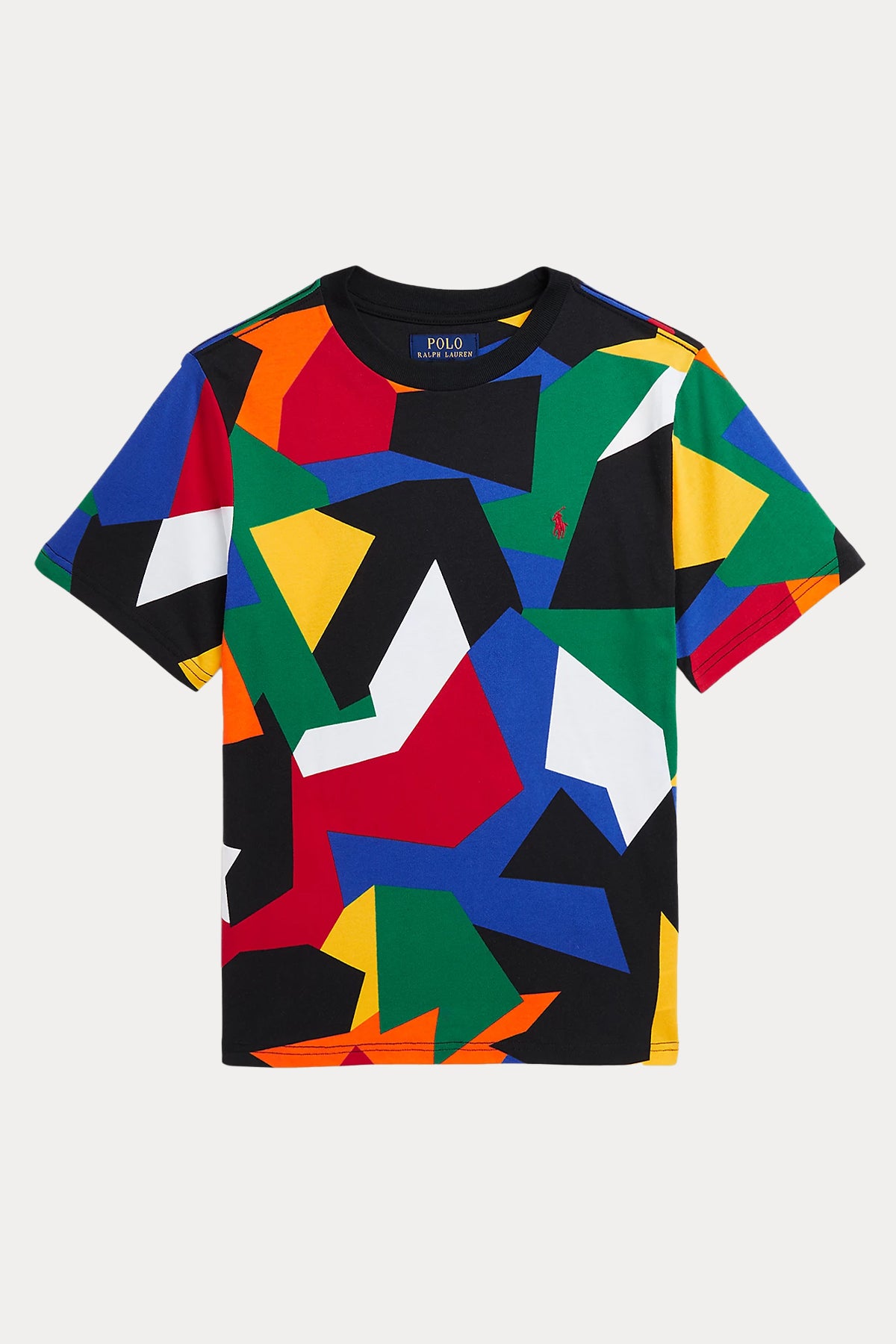 Polo Ralph Lauren Kids S-M Beden Erkek Çocuk Yuvarlak Yaka Desenli T-shirt