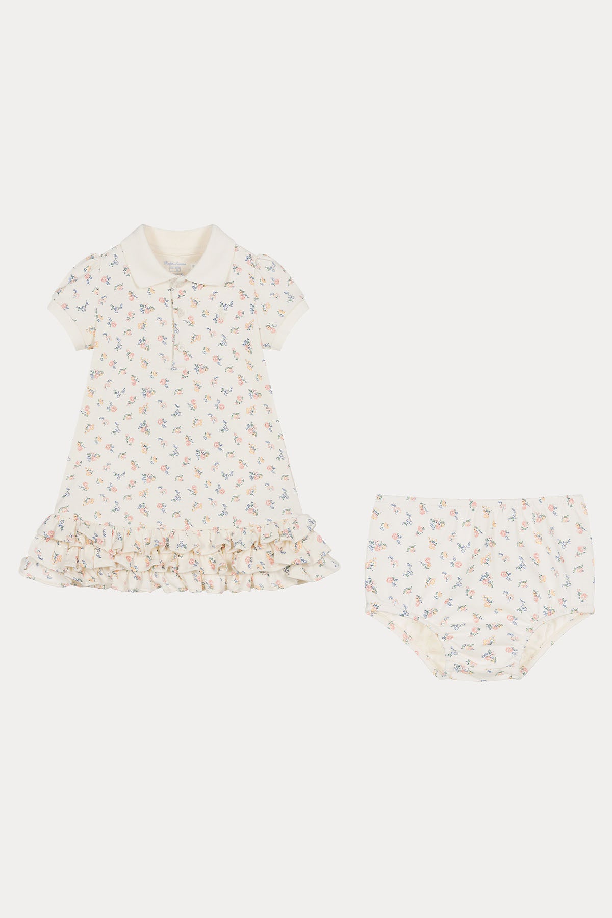 Polo Ralph Lauren Kids 12-18 Aylık Kız Bebek Çiçek Desenli Elbise