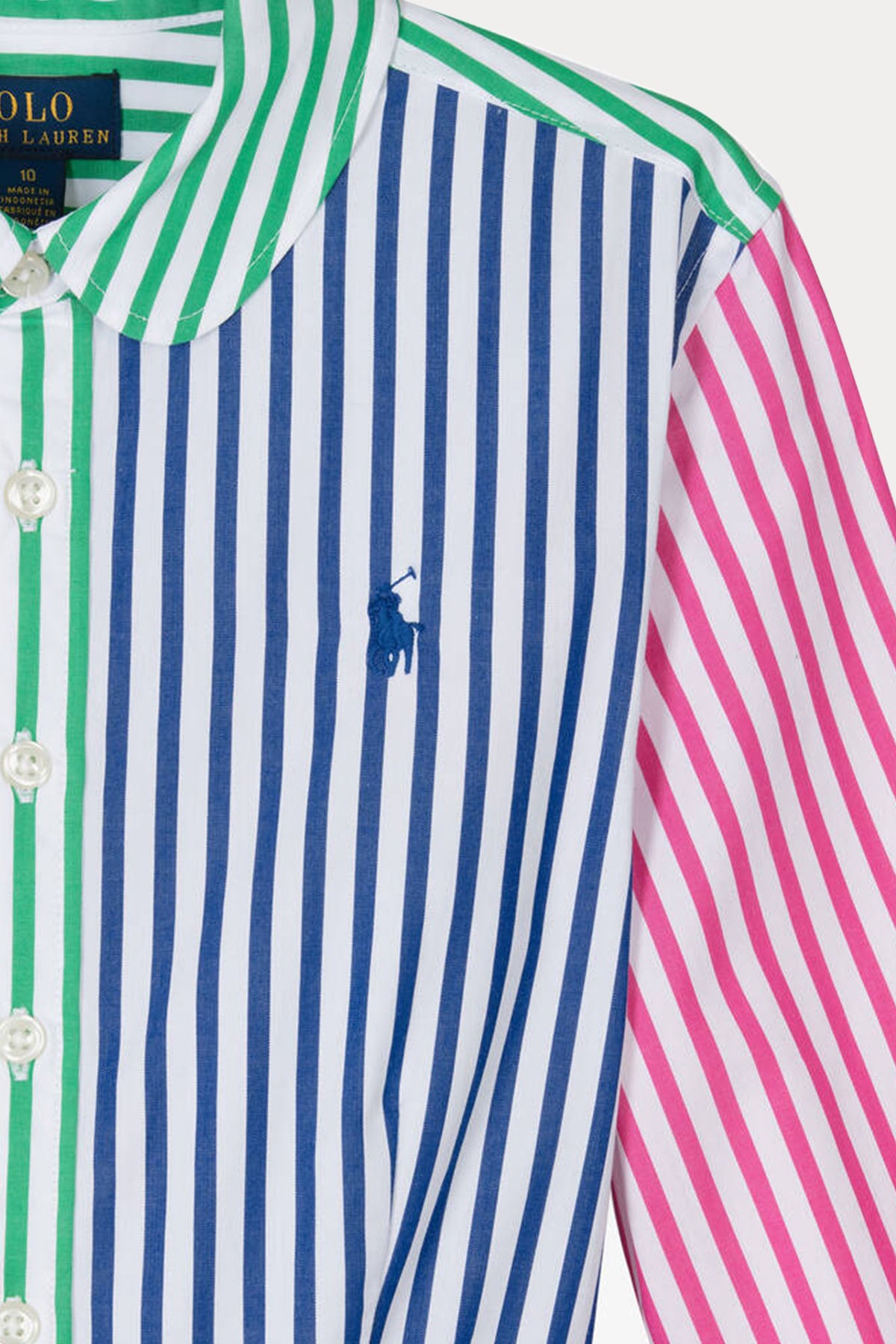 Polo Ralph Lauren Kids 2-4 Yaş Kız Çocuk Çizgili Gömlek Elbise