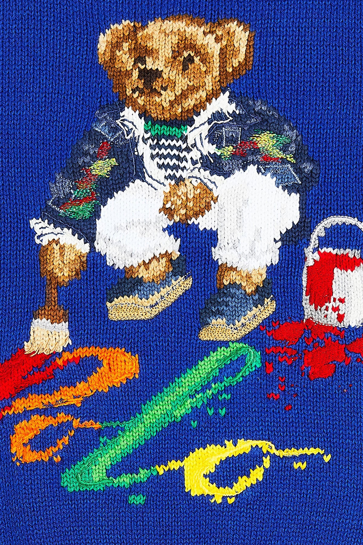 Polo Ralph Lauren Kids 3-5 Yaş Unisex Çocuk Polo Bear Örgü Triko-Triko-Libas