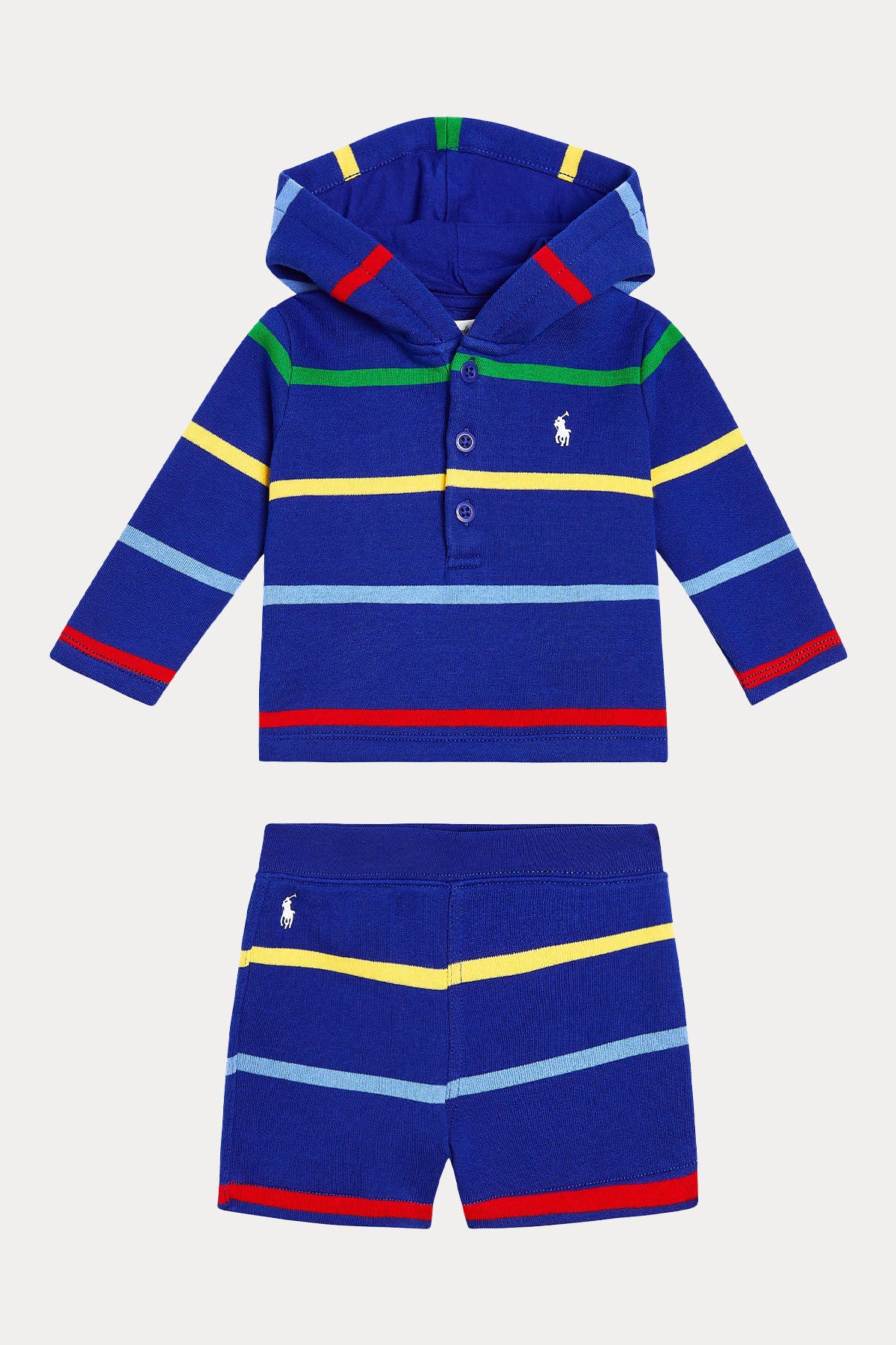 Polo Ralph Lauren Kids 18-24 Aylık Erkek Bebek Kapüşonlu Sweatshirt Şort Set