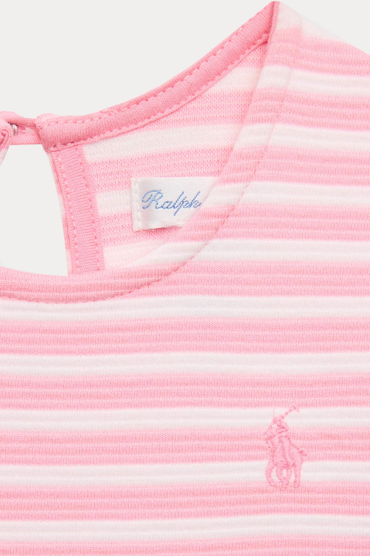 Polo Ralph Lauren Kids 12-18 Aylık Kız Bebek Çizgili Elbise