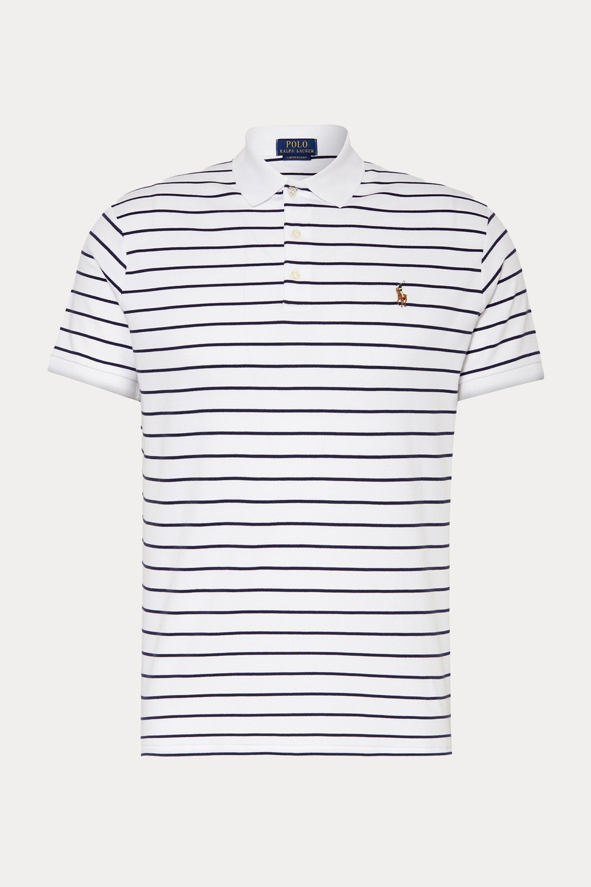 Polo Ralph Lauren Custom Slim Fit Çizgili Polo Yaka T-shirt